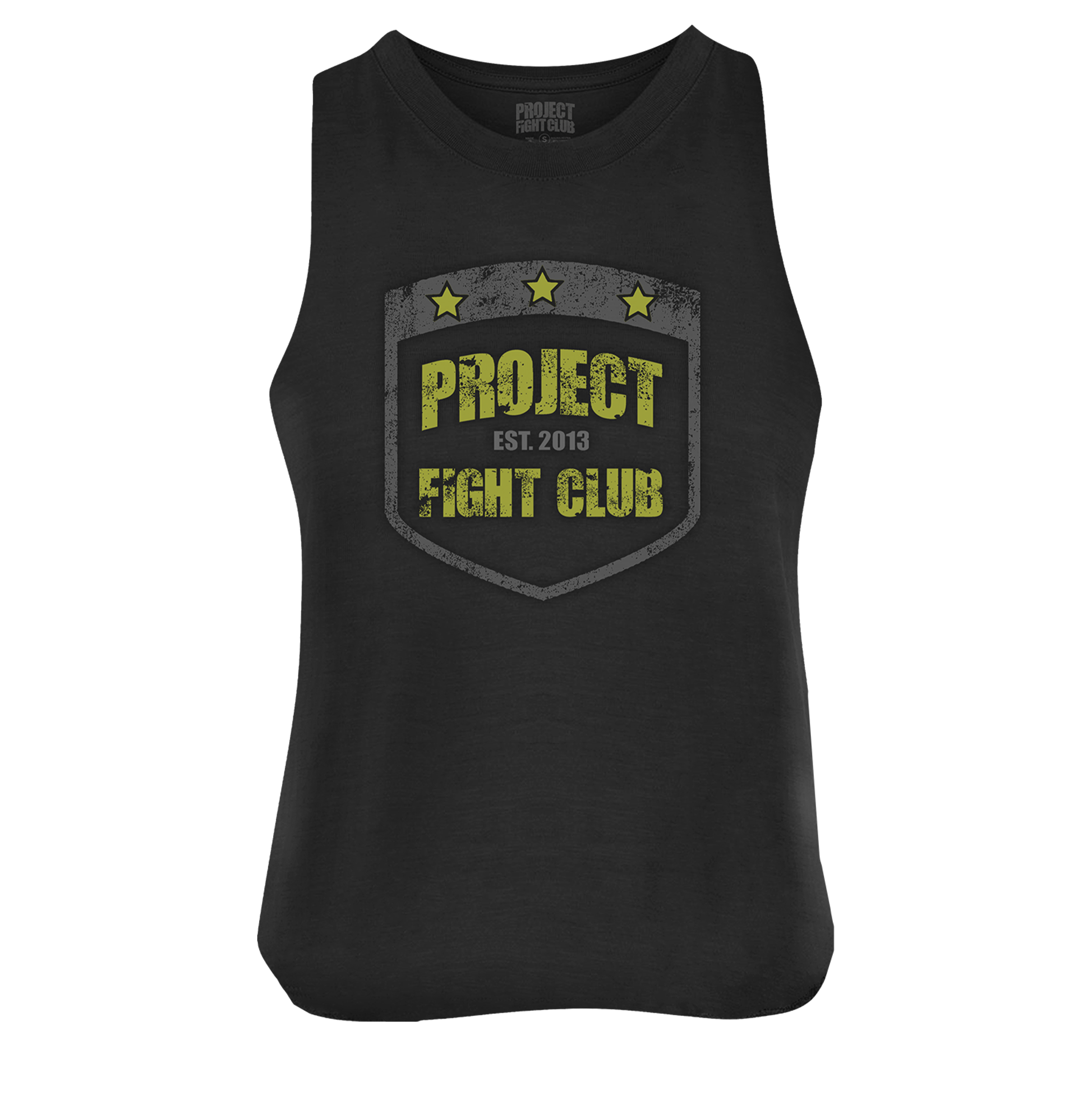 BLACK CROPPED RACERBACK TANK #2 - SPREAD CHRISTIANITY