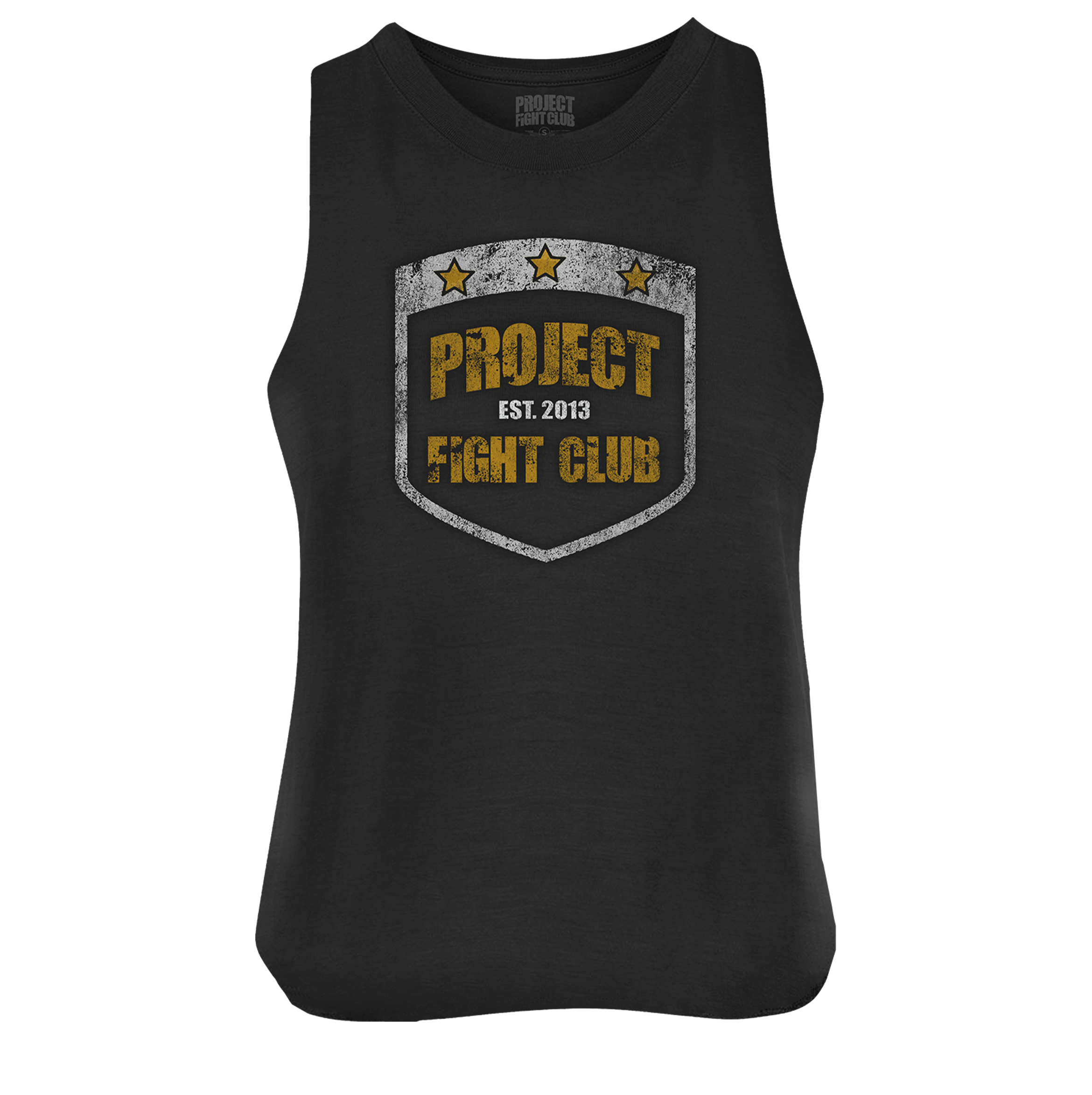 BLACK CROPPED RACERBACK TANK #2 - PROTECT ANIMALS & WILDLIFE