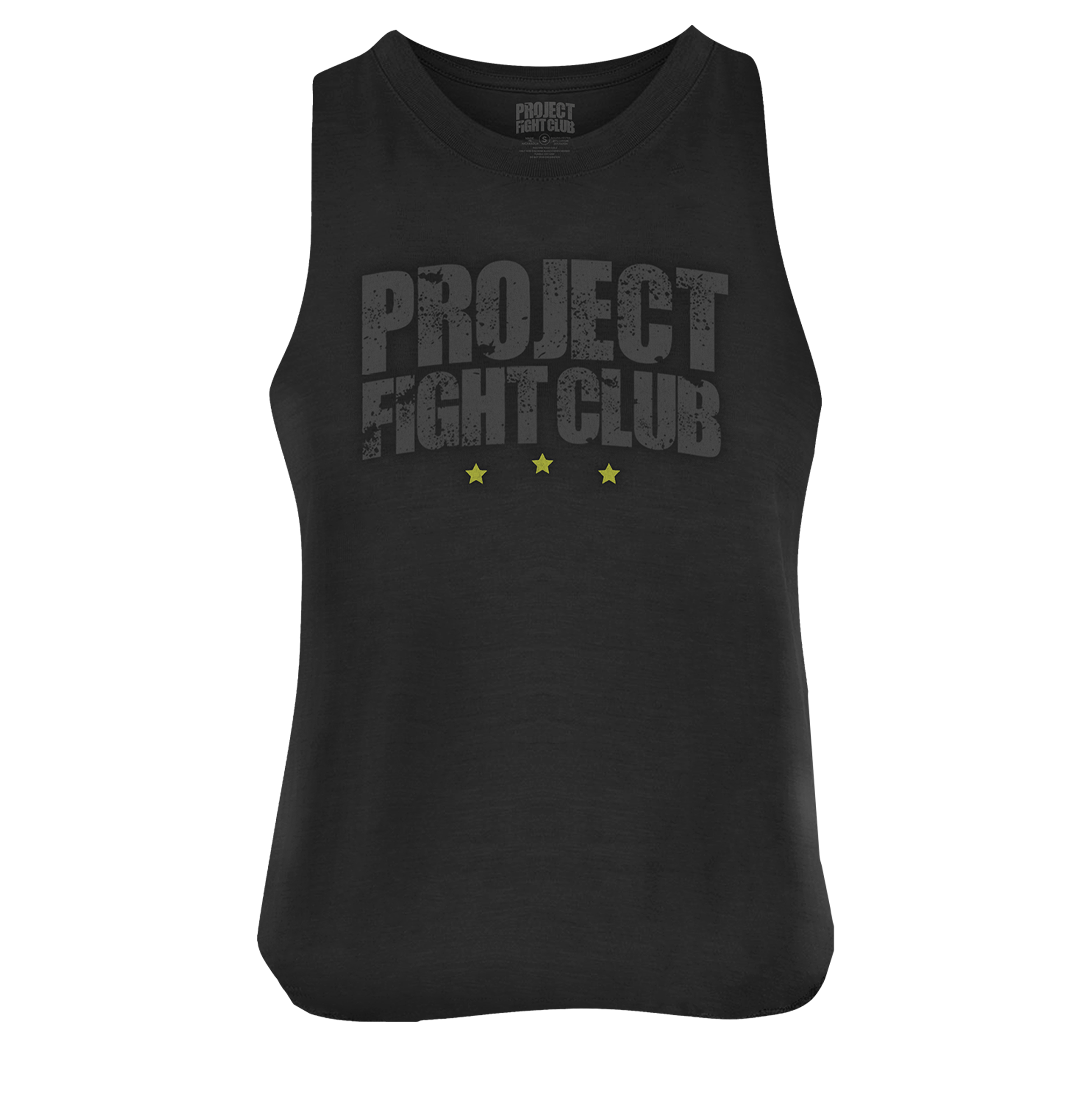 BLACK CROPPED RACERBACK TANK - SPREAD CHRISTIANITY