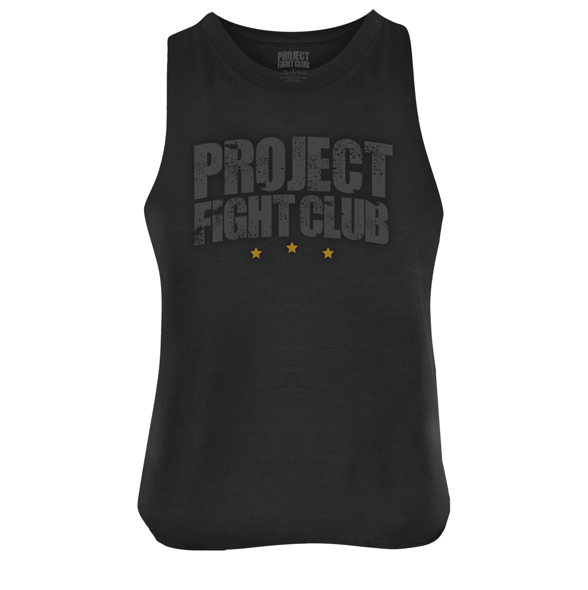 BLACK CROPPED RACERBACK TANK - PROTECT ANIMALS & WILDLIFE