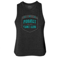 WOMENS BLACK CROPPED RACERBACK TANK #3 - FIGHT ADDICTION