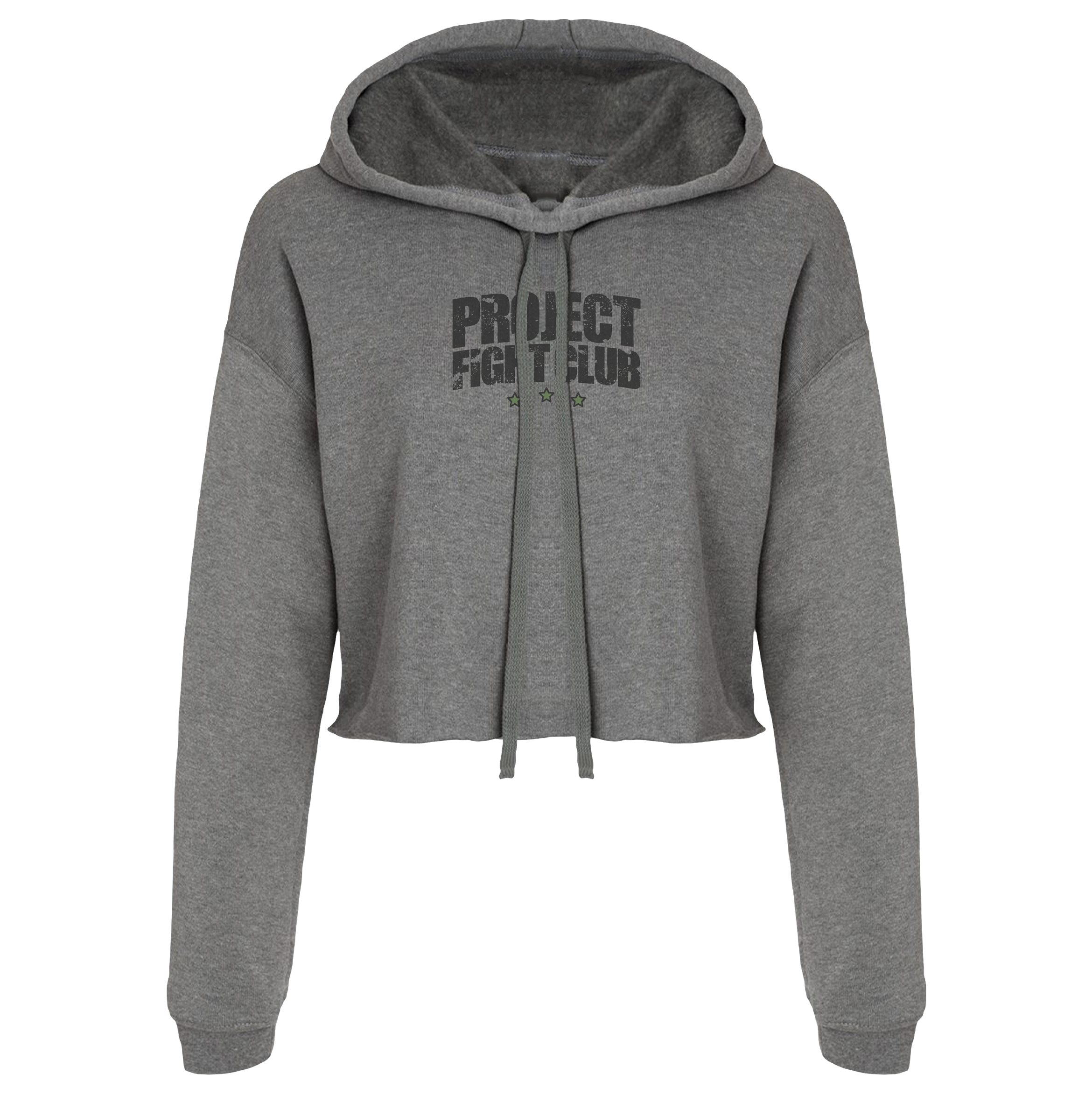 WOMENS GREY CROP HOODIE - HONOR SOLDIERS & VETERANS