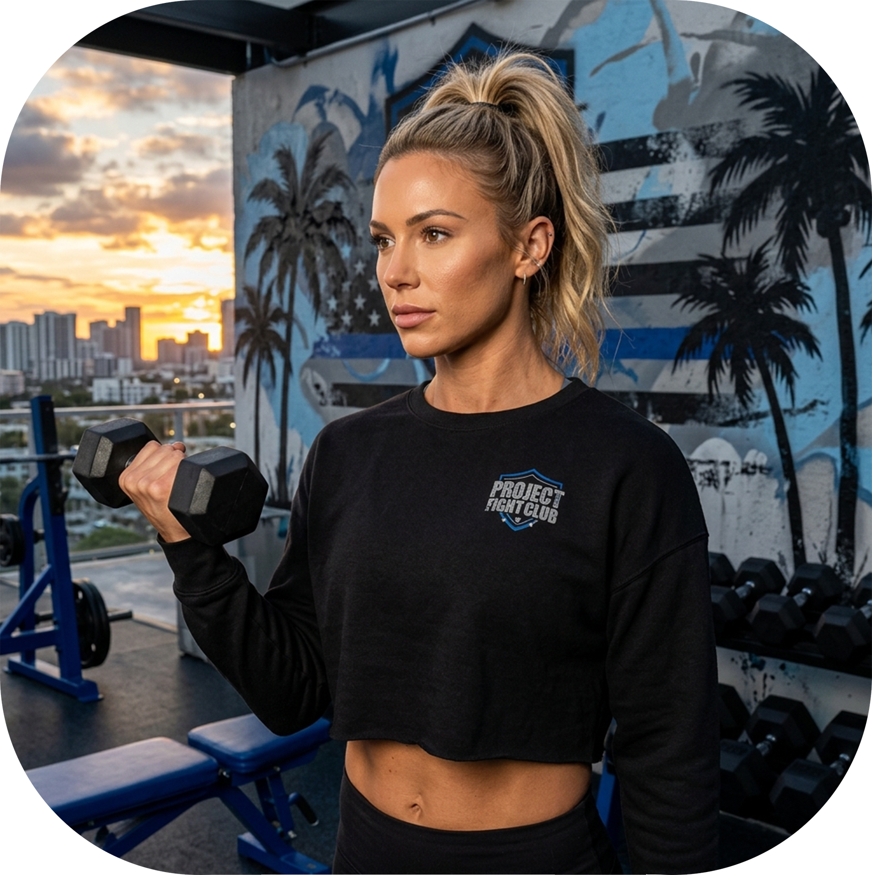 BLACK CROPPED FLEECE - SUPPORT POLICE