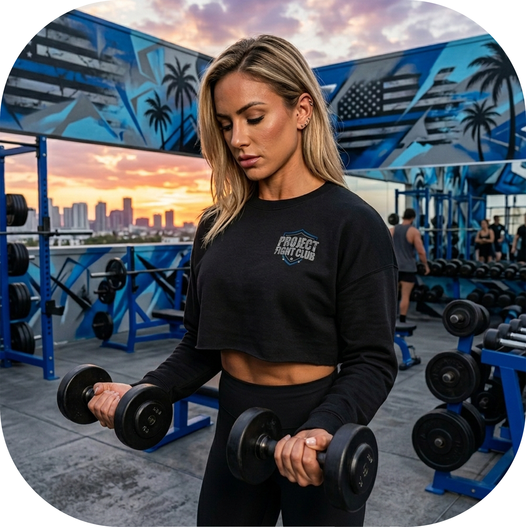 BLACK CROPPED FLEECE - SUPPORT POLICE