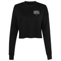 WOMENS BLACK CROP RAGLAN FLEECE - HONOR SOLDIERS & VETERANS
