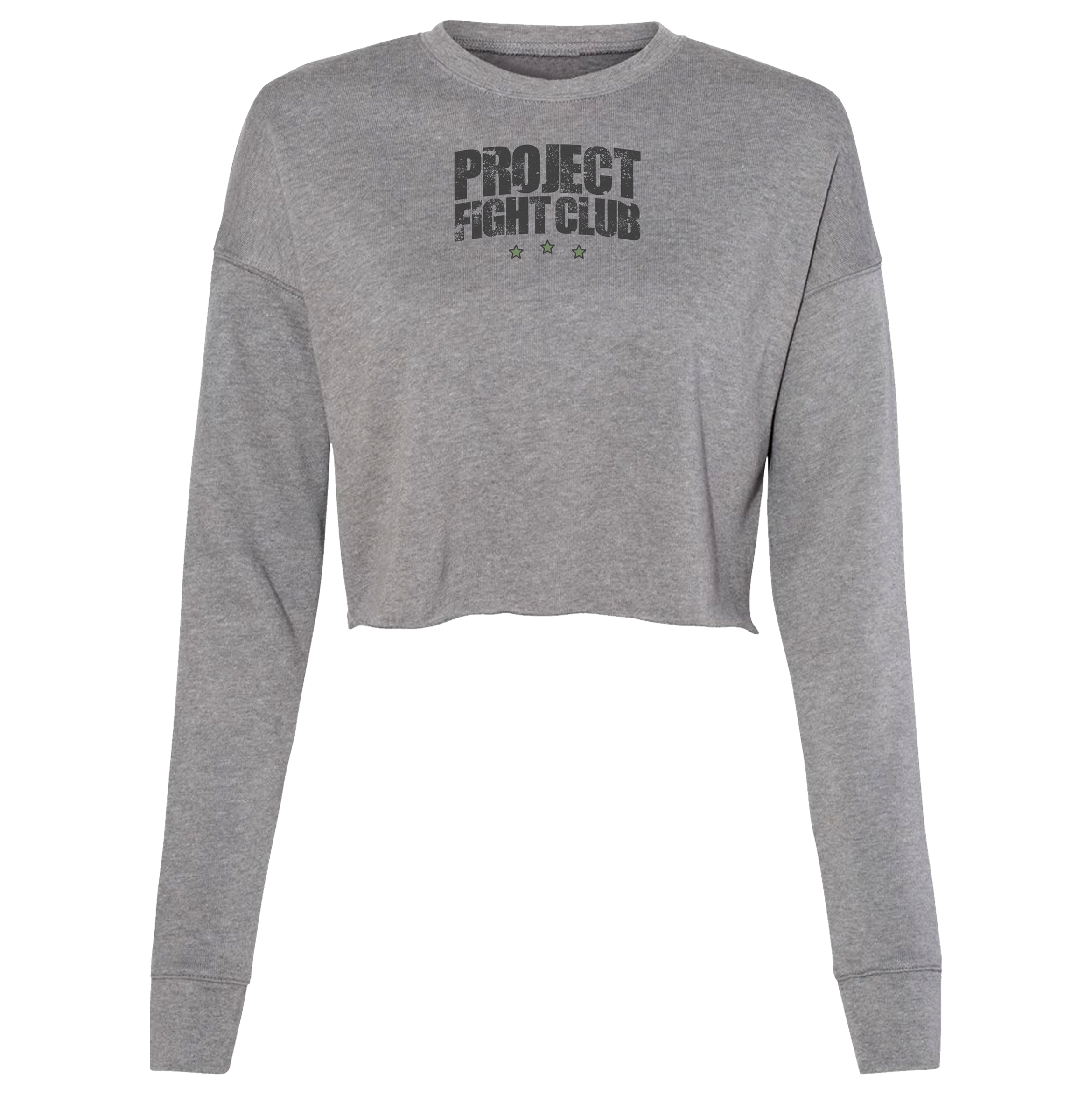 WOMENS GREY CROP FLEECE - HONOR SOLDIERS & VETERANS