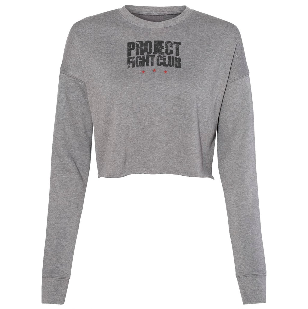 GREY CROPPED SWEATSHIRT - HONOR FIREFIGHTERS & EMTs