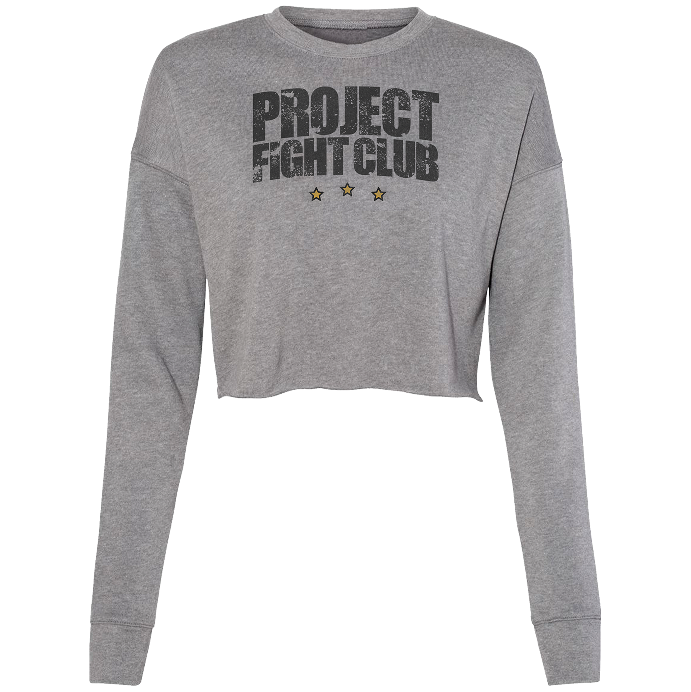 WOMENS GREY CROPPED SWEATSHIRT - PROTECT ANIMALS & WILDLIFE