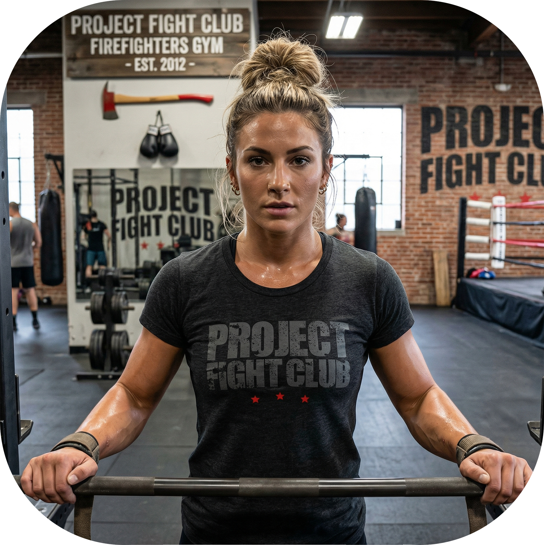 WOMENS BLACK T-SHIRT - HONOR FIREFIGHTERS & EMTs