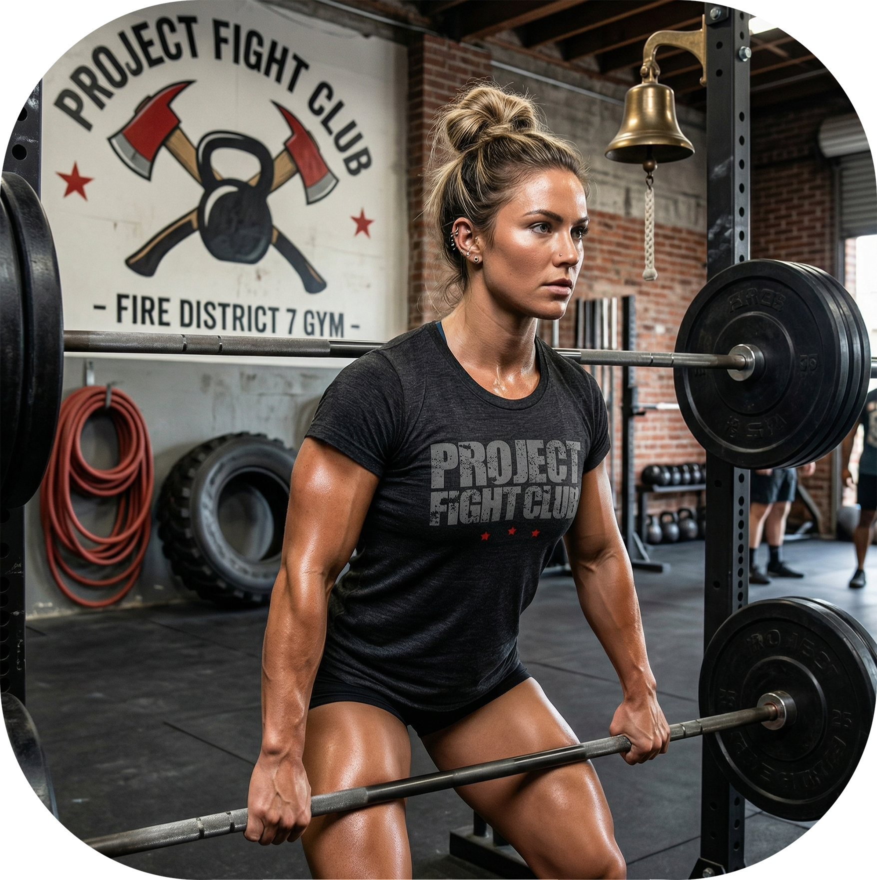 WOMENS BLACK T-SHIRT - HONOR FIREFIGHTERS & EMTs