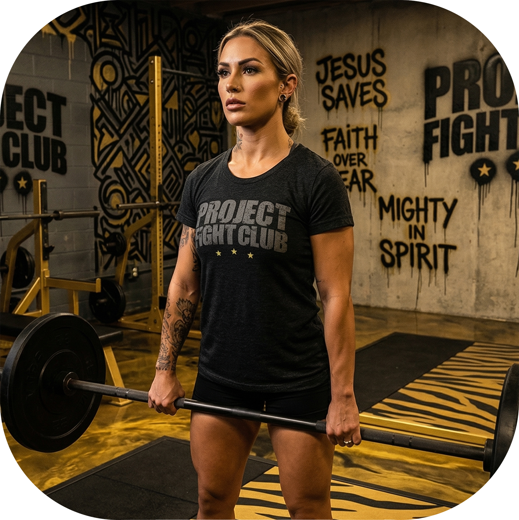 WOMENS BLACK T-SHIRT - SPREAD CHRISTIANITY