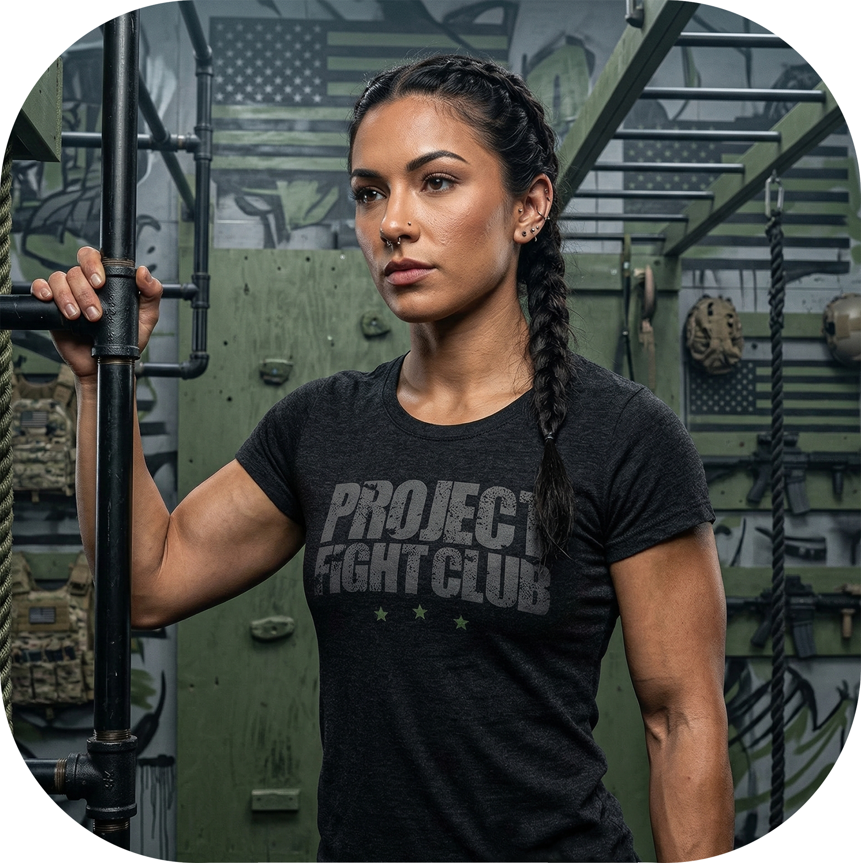 WOMENS BLACK T-SHIRT - HONOR SOLDIERS & VETERANS