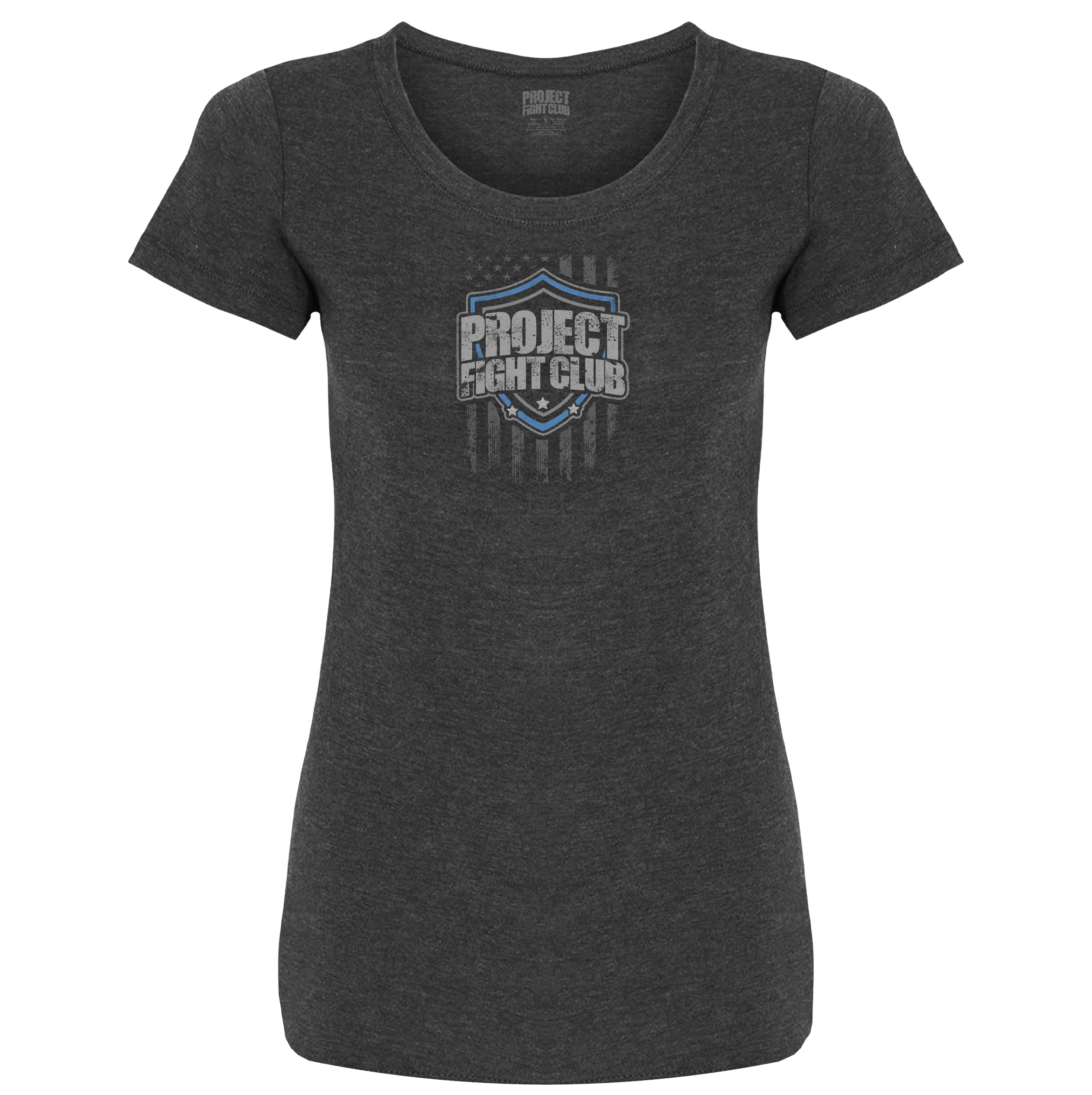 WOMENS DARK GREY T-SHIRT - SUPPORT POLICE