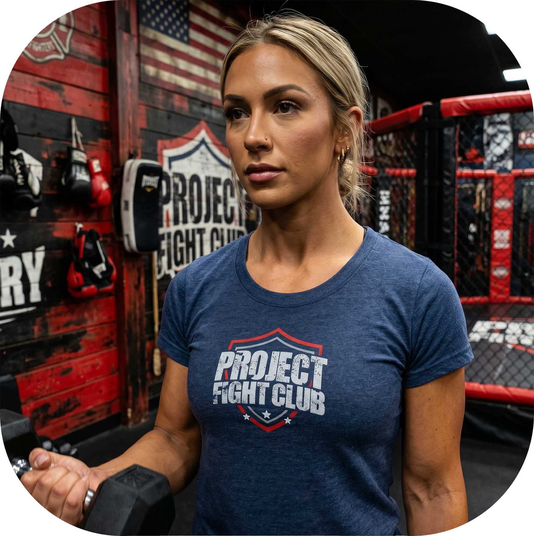 WOMENS NAVY T-SHIRT - HONOR FIREFIGHTERS & EMTs