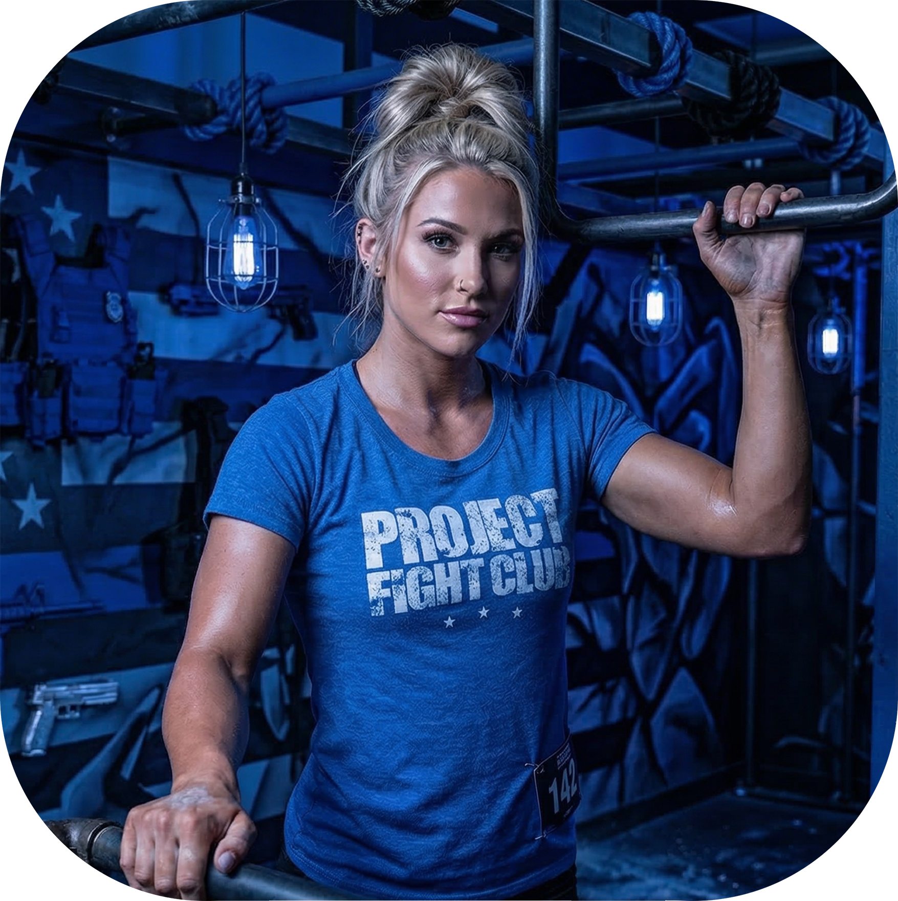 WOMENS LIGHT BLUE T-SHIRT - SUPPORT POLICE