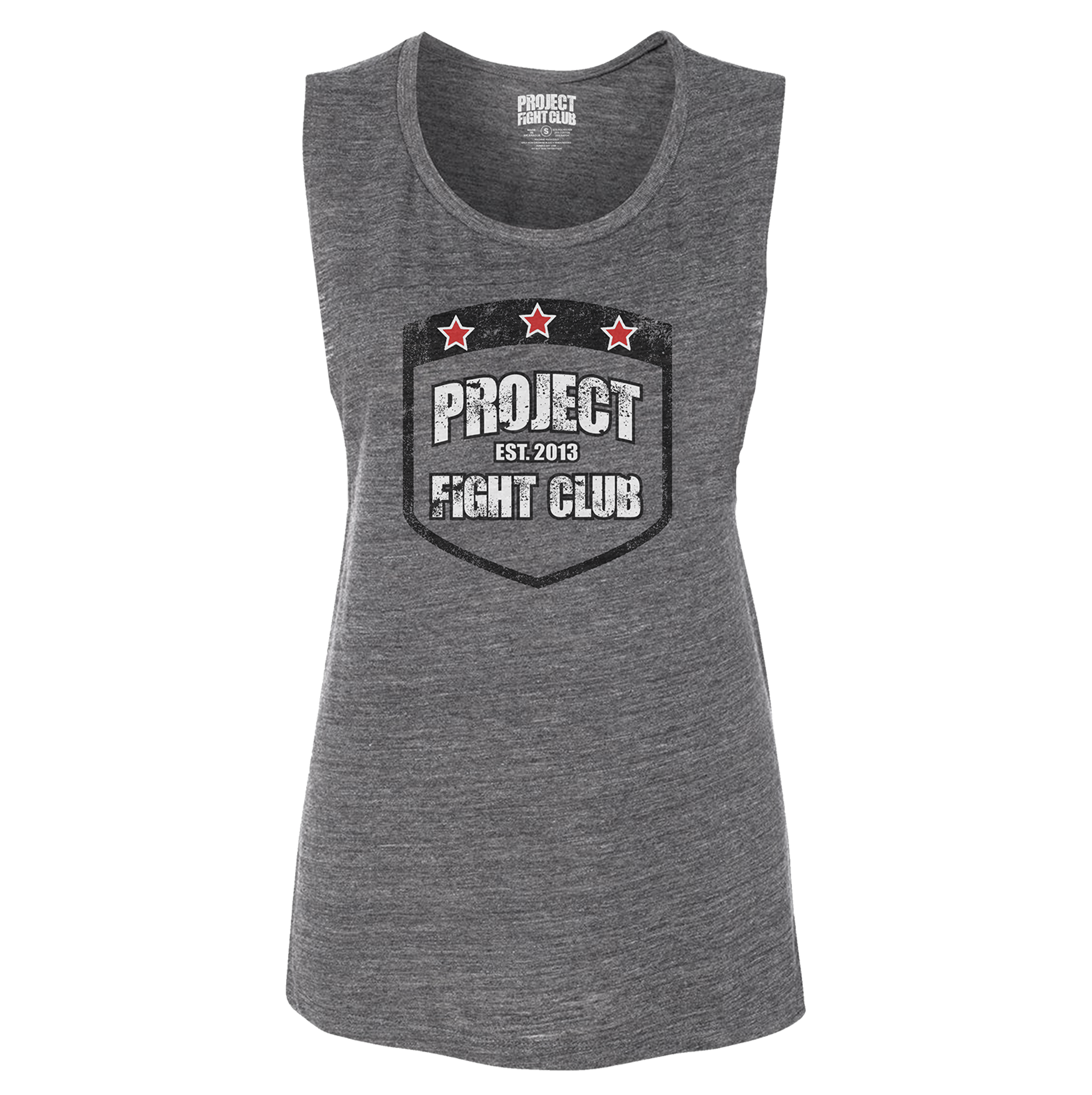 WOMENS DARK GREY MUSCLE TANK #2 - HONOR FIREFIGHTERS & EMTs