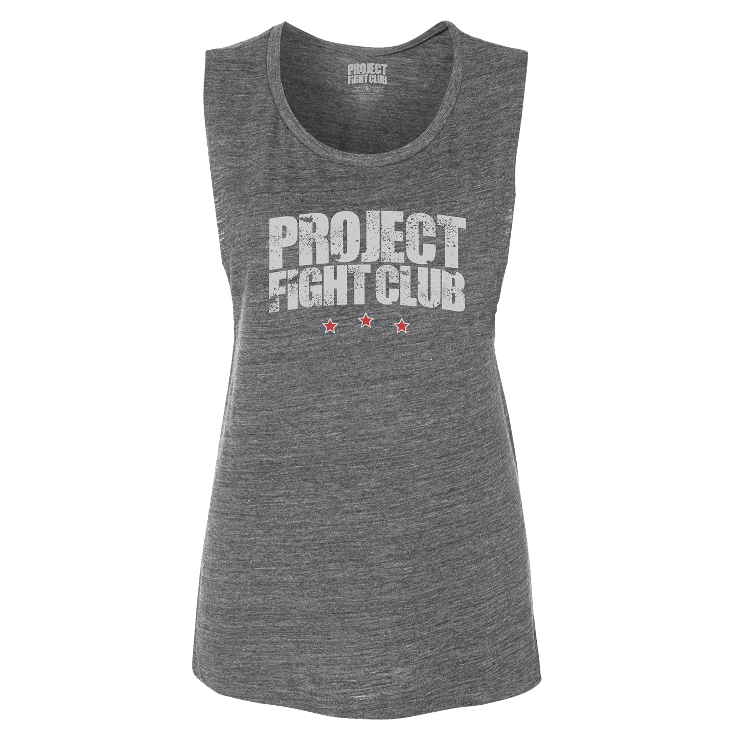 WOMENS ASPHALT GREY MUSCLE TANK - HONOR FIREFIGHTERS & EMTs
