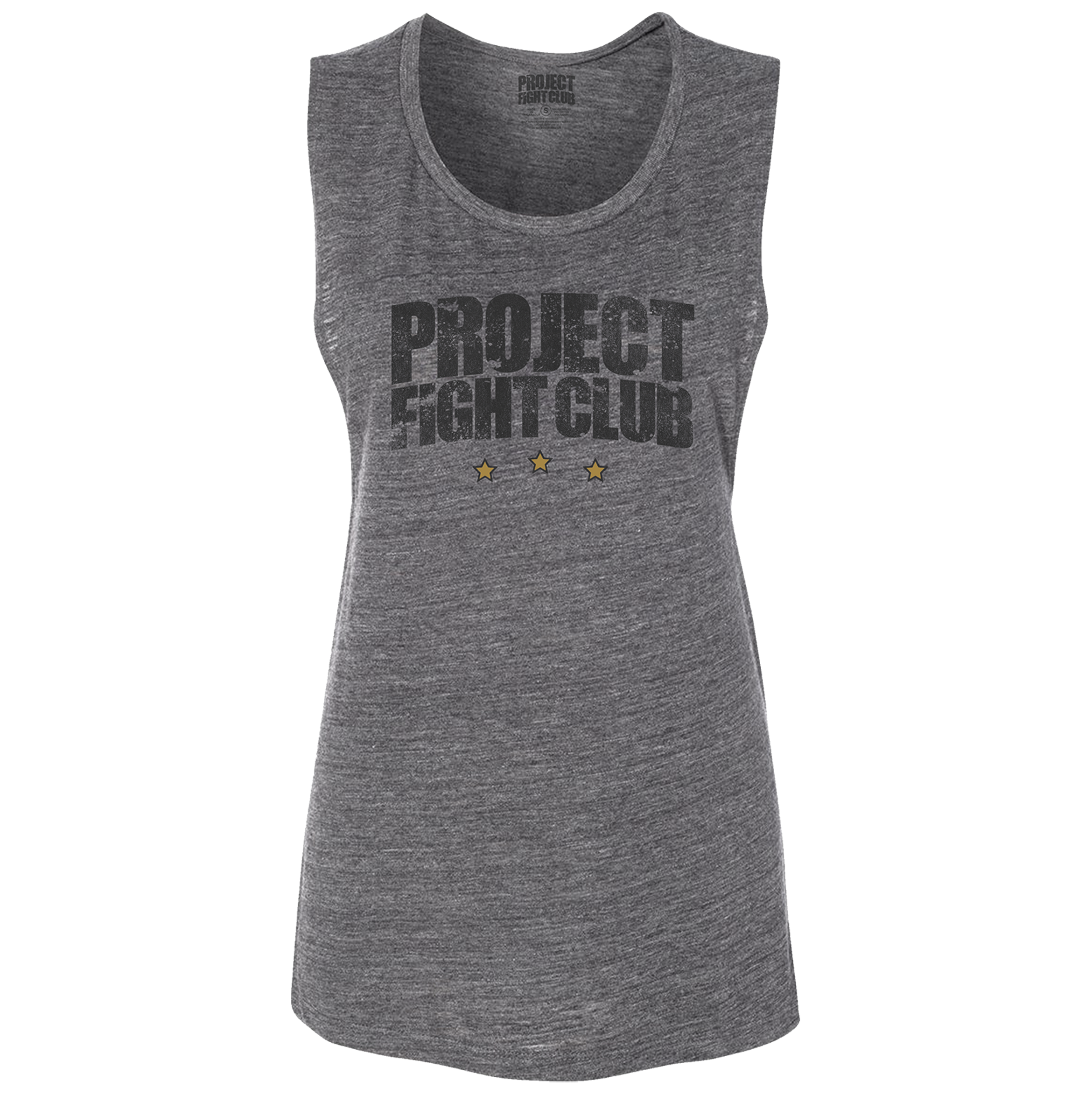 WOMENS DARK GREY MUSCLE TANK - PROTECT ANIMALS & WILDLIFE