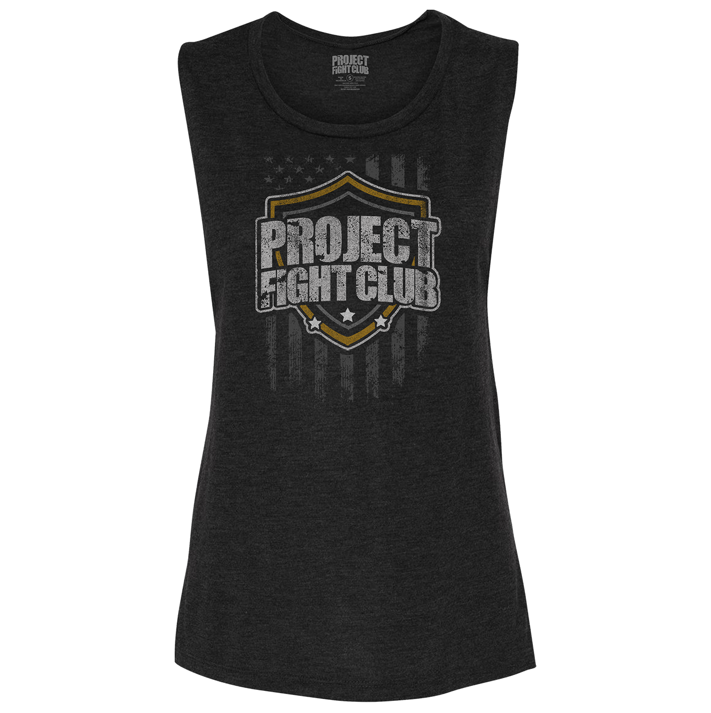 WOMENS BLACK MUSCLE TANK #2 - PROTECT ANIMALS & WILDLIFE