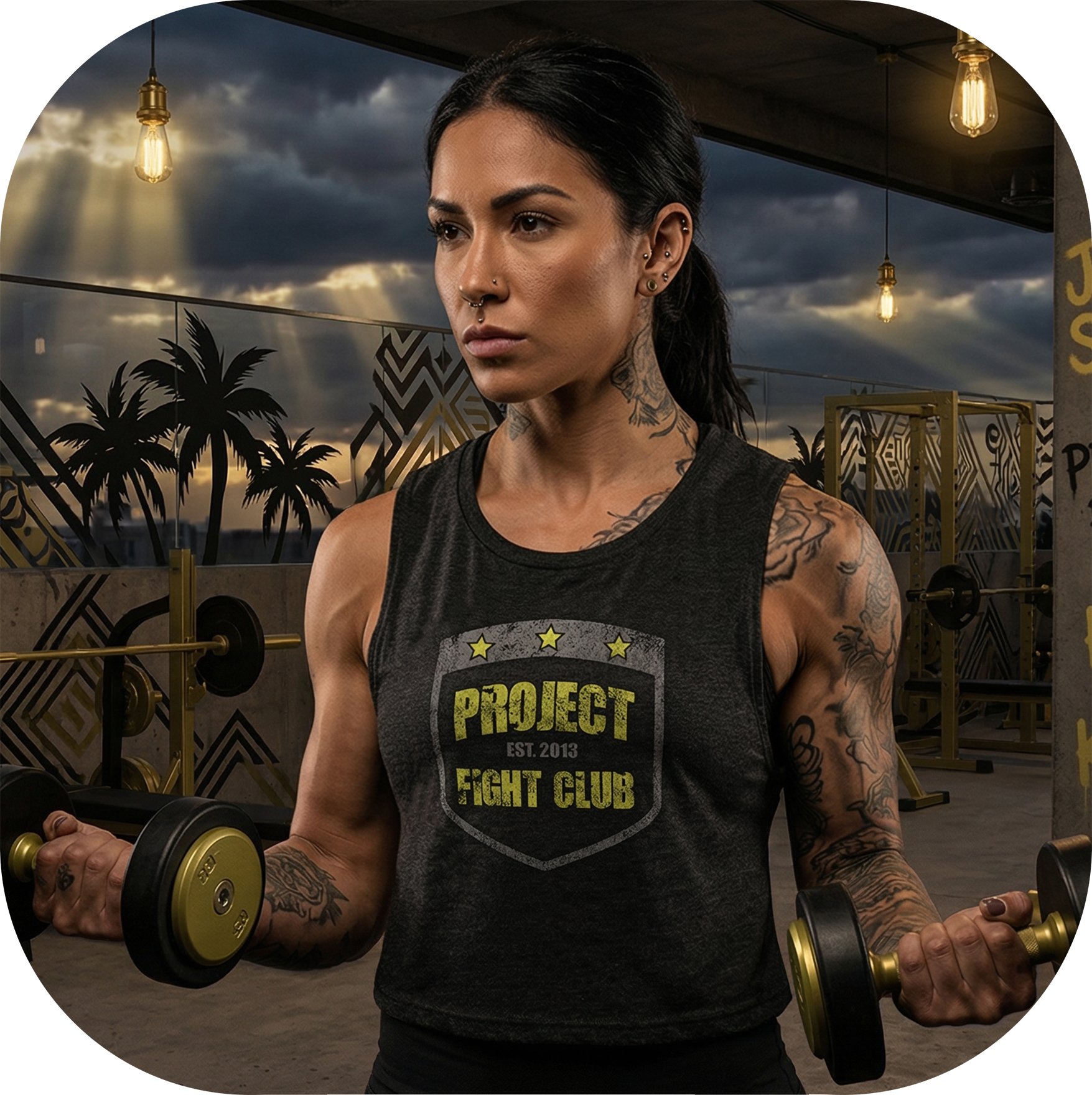 WOMENS BLACK MUSCLE TANK #2 - SPREAD CHRISTIANITY