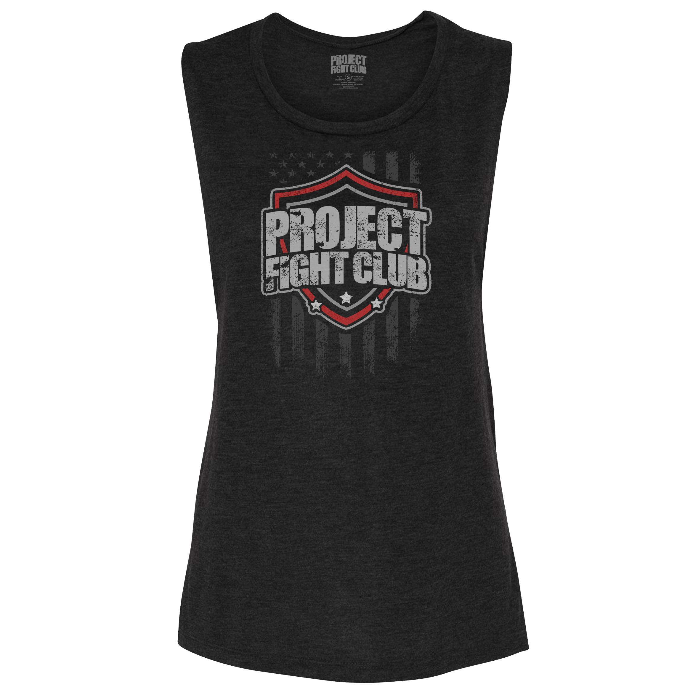 WOMENS BLACK MUSCLE TANK - HONOR FIREFIGHTERS & EMTs