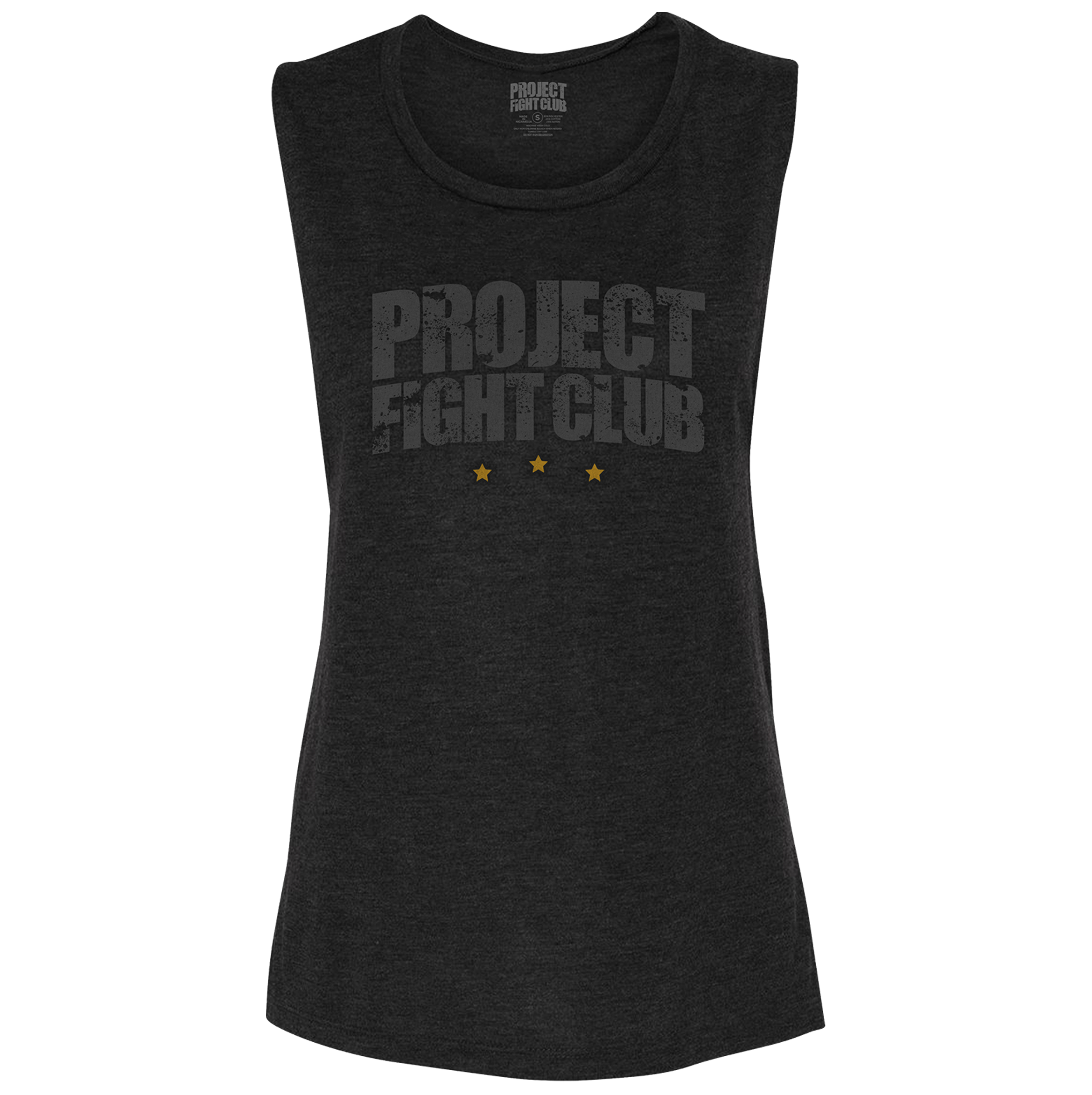 WOMENS BLACK MUSCLE TANK - PROTECT ANIMALS & WILDLIFE