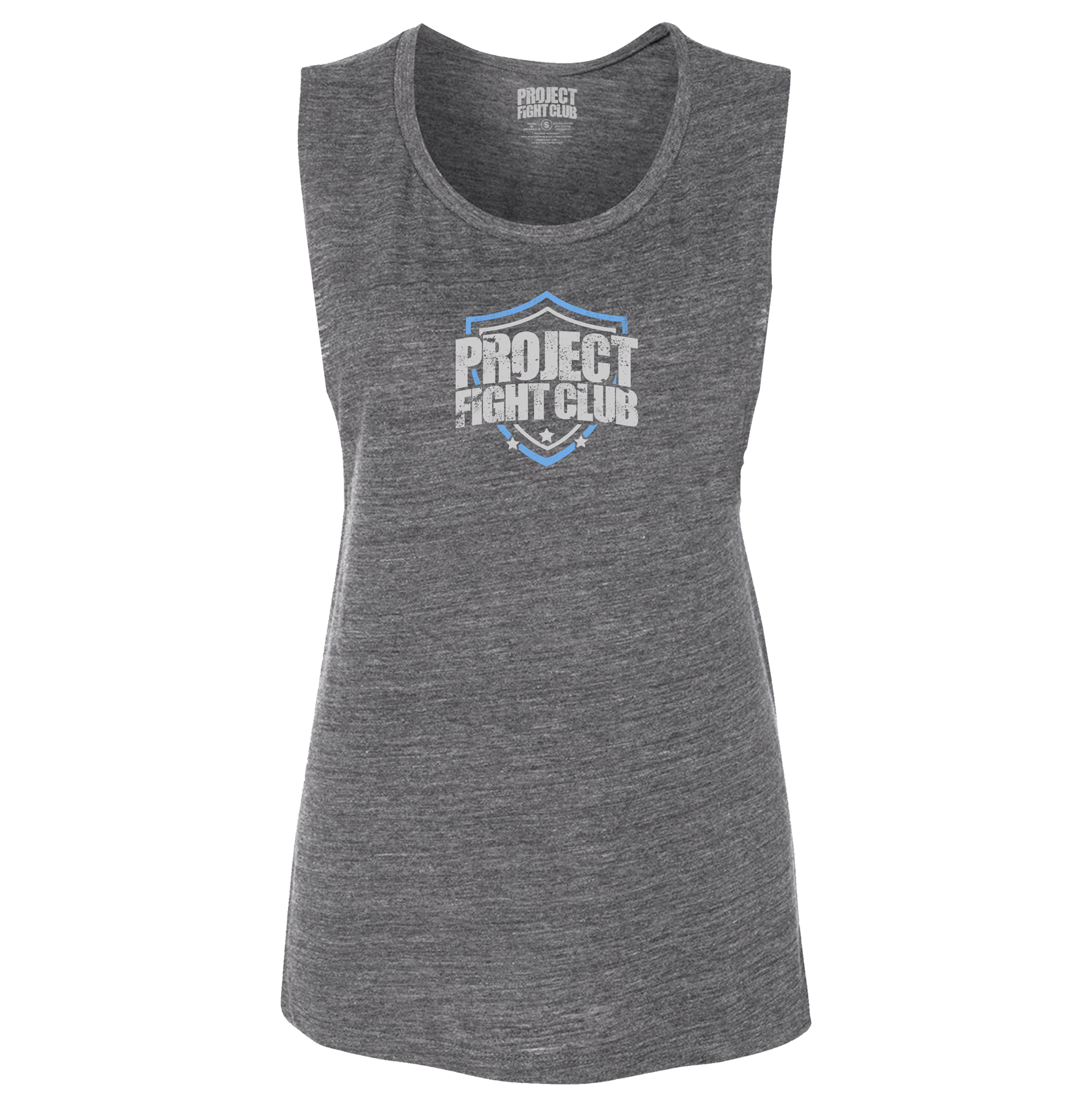 WOMENS DARK GREY MUSCLE TANK 2 - SUPPORT POLICE