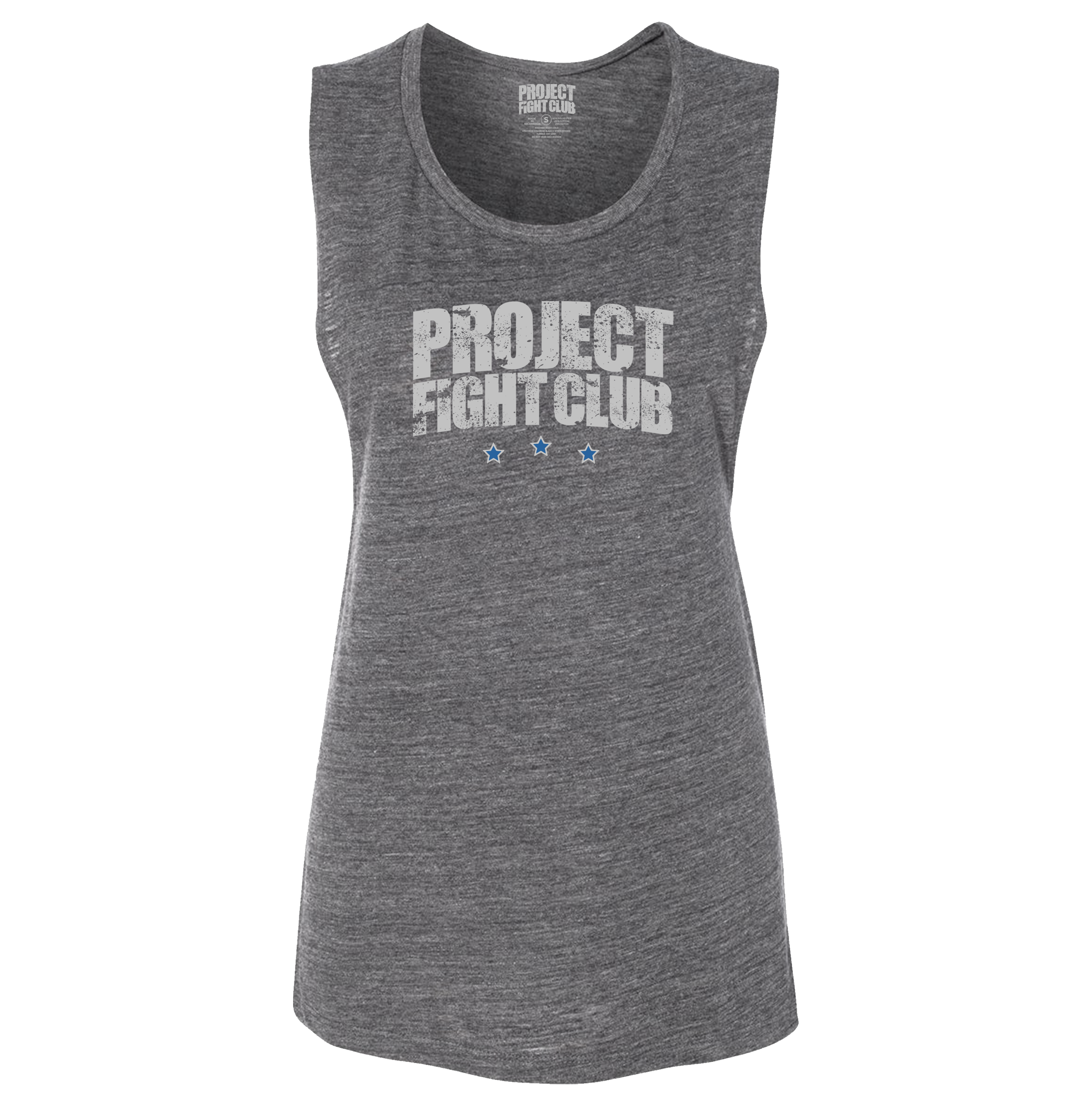WOMENS DARK GREY MUSCLE TANK 3 - SUPPORT POLICE