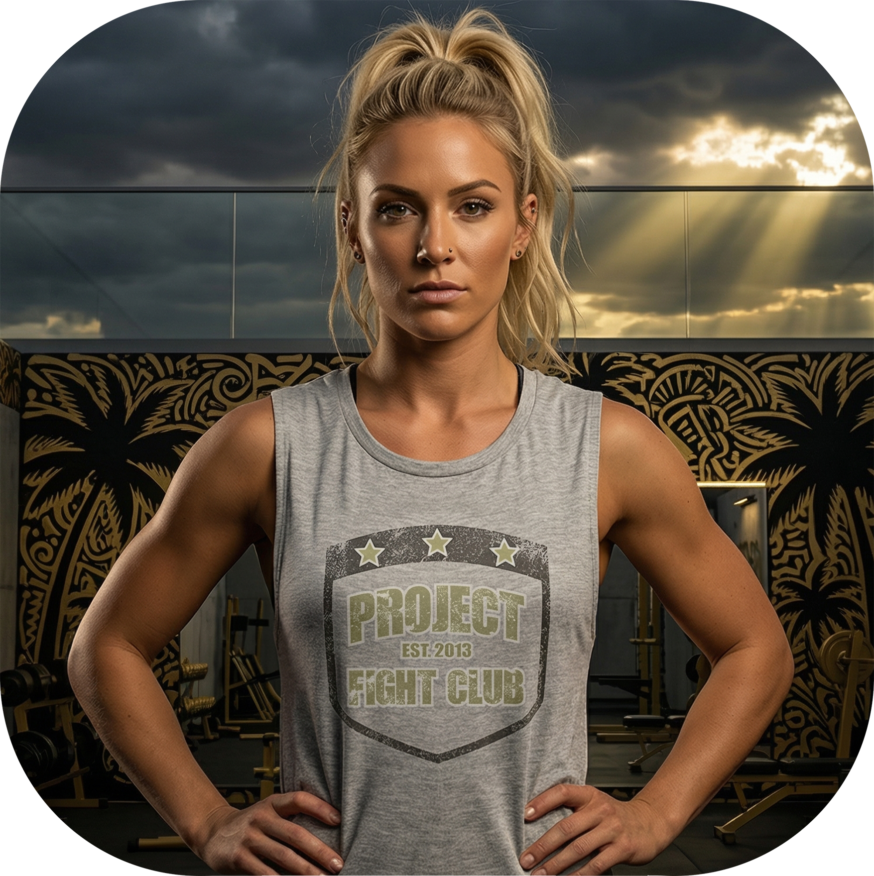 WOMENS HEATHER GREY MUSCLE TANK - SPREAD CHRISTIANITY