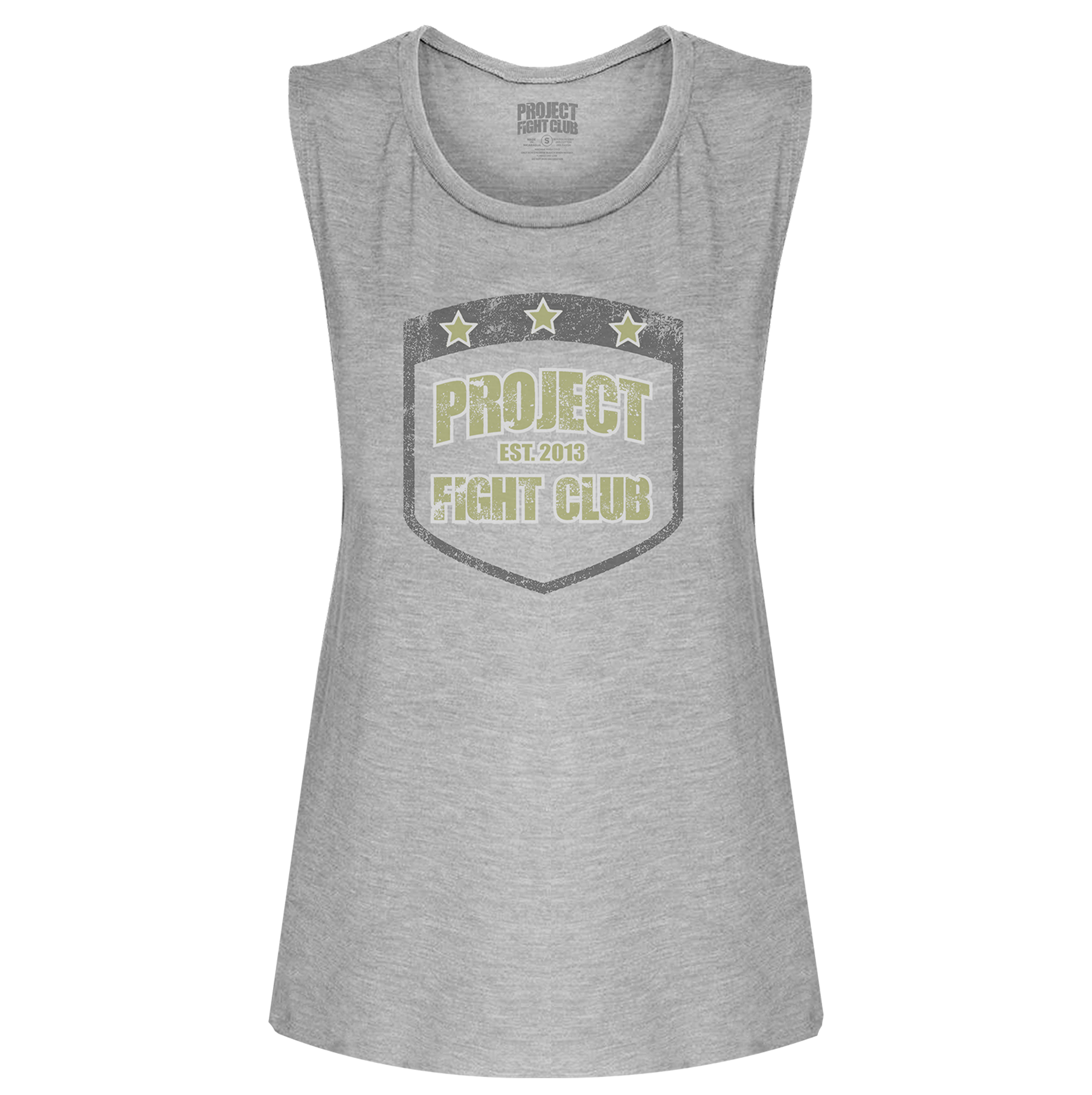 WOMENS HEATHER GREY MUSCLE TANK - SPREAD CHRISTIANITY