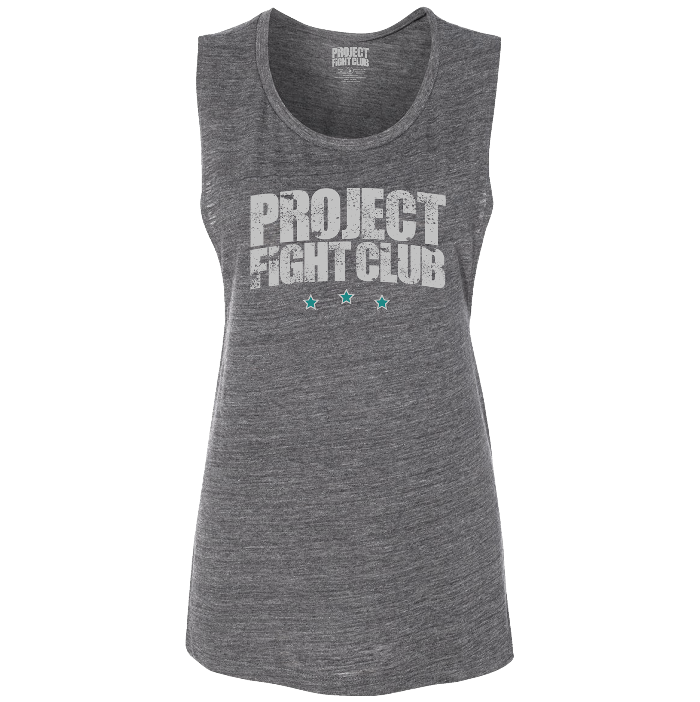WOMENS DARK GREY MUSCLE TANK - FIGHT ADDICTION