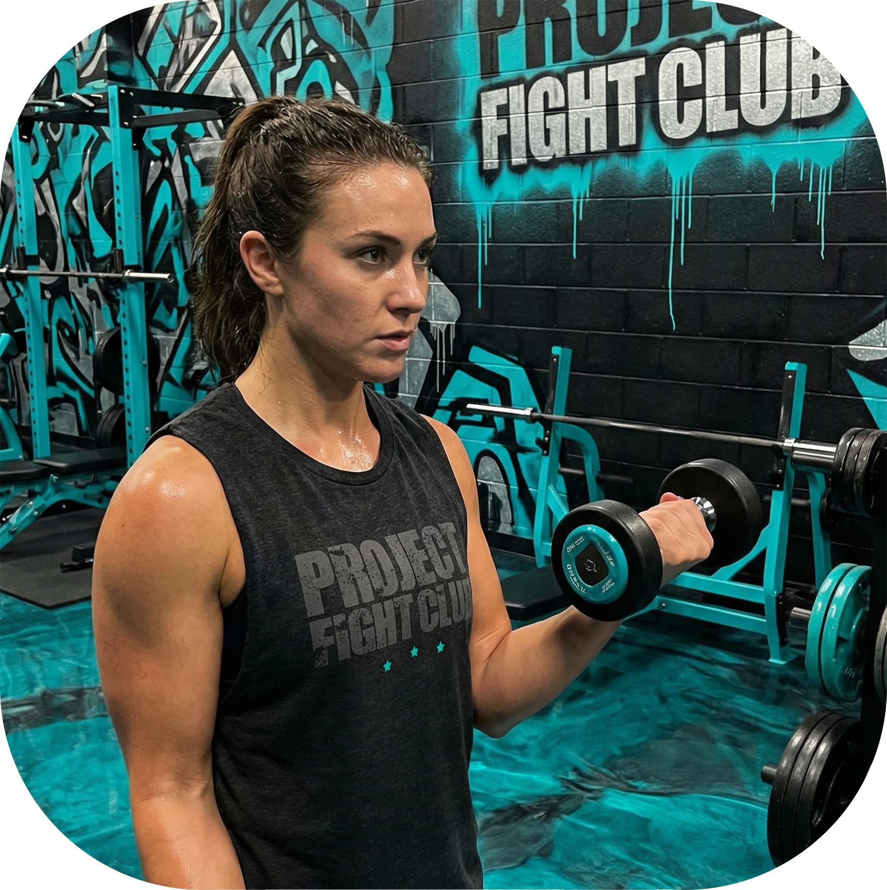 WOMENS BLACK MUSCLE TANK #2 - FIGHT ADDICTION