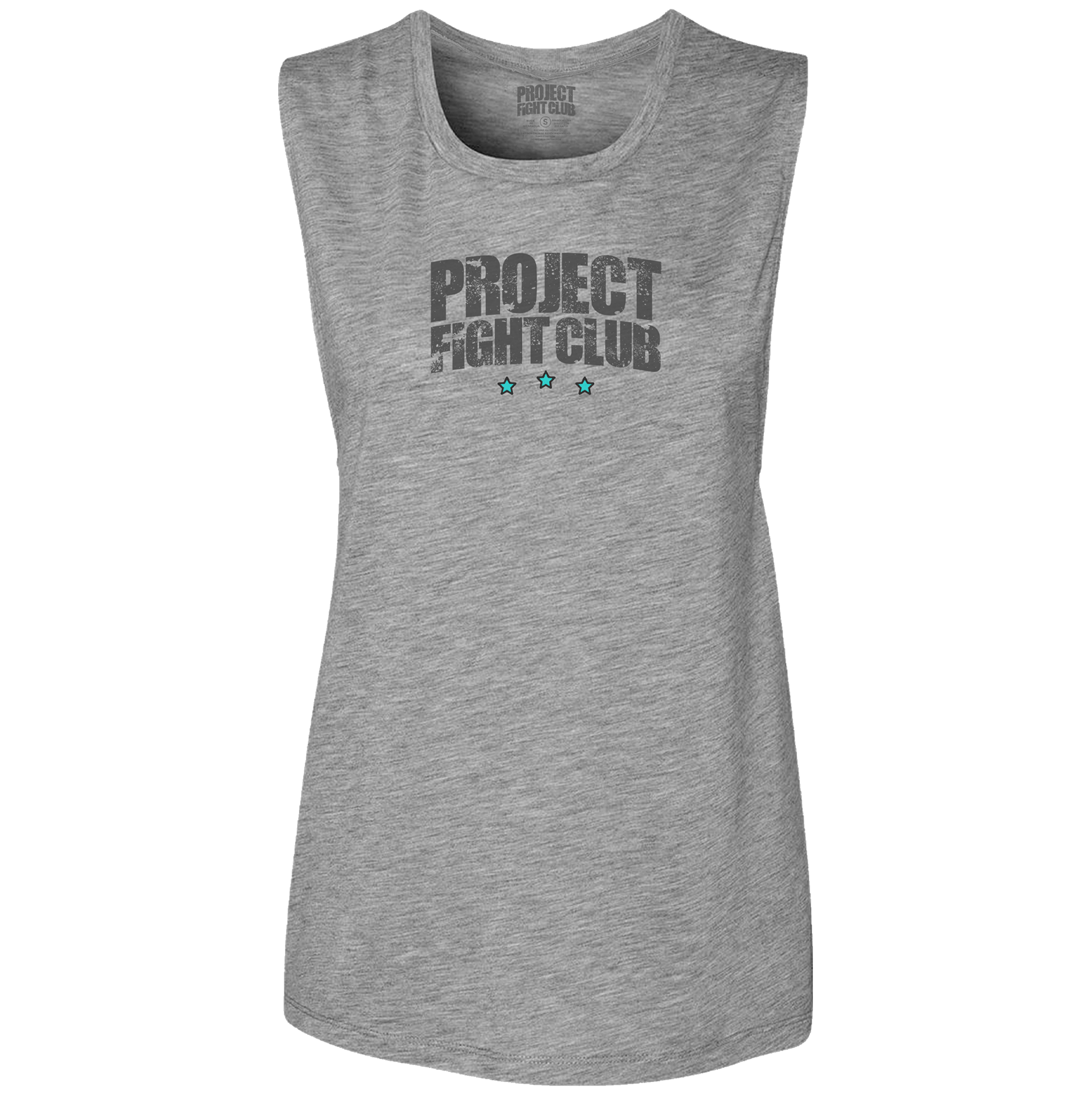 WOMENS HEATHER GREY MUSCLE TANK - FIGHT ADDICTION