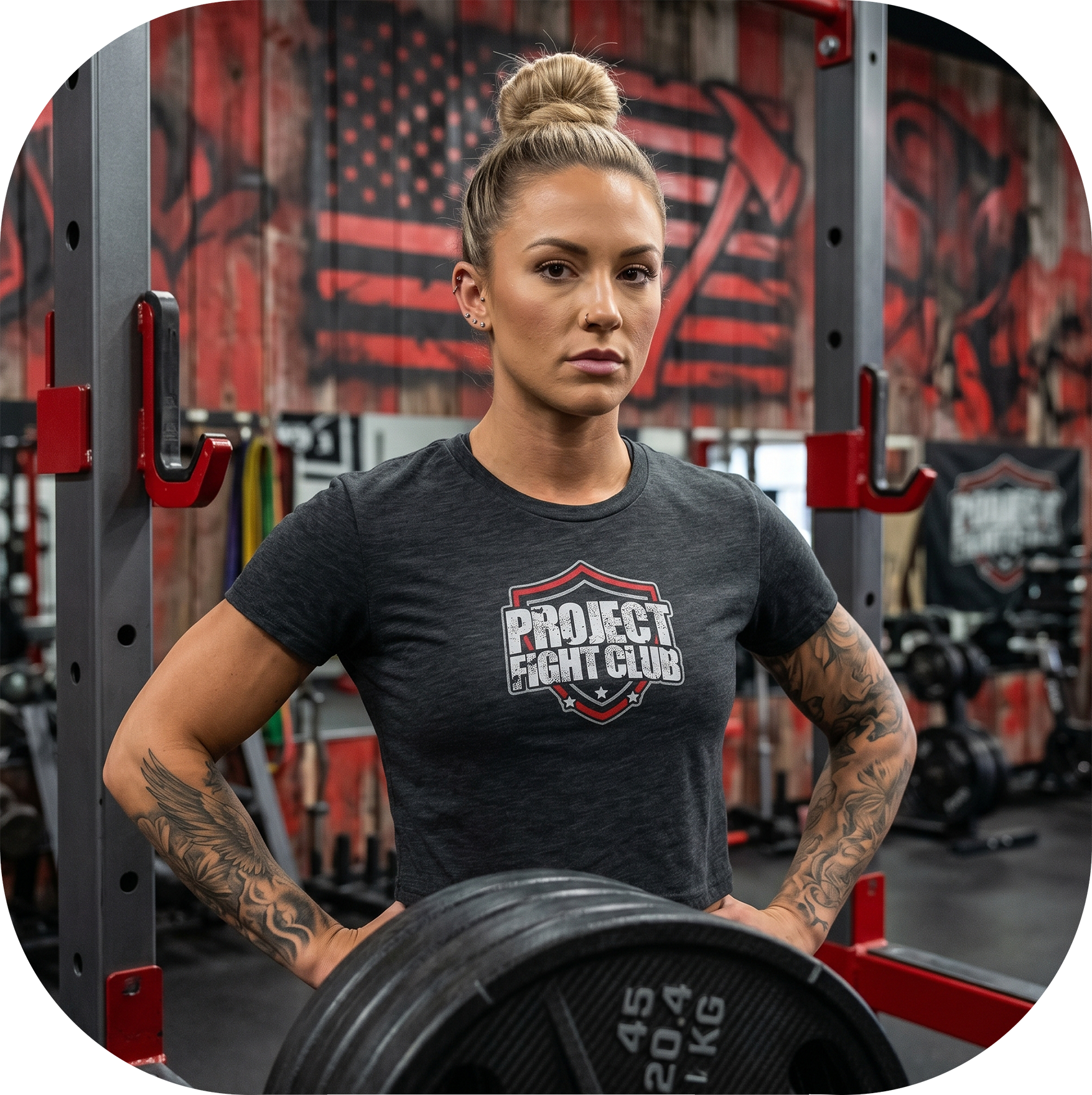 WOMENS DARK GREY CROP TEE - HONOR FIREFIGHTERS & EMTs