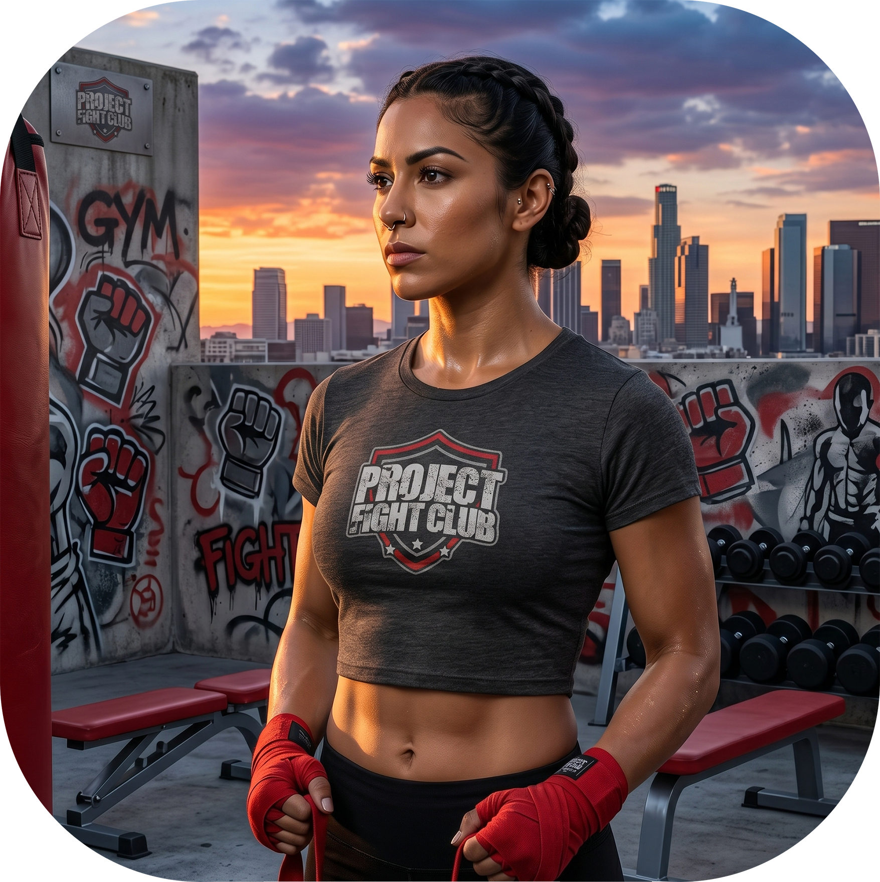 WOMENS DARK GREY CROP TEE - HONOR FIREFIGHTERS & EMTs