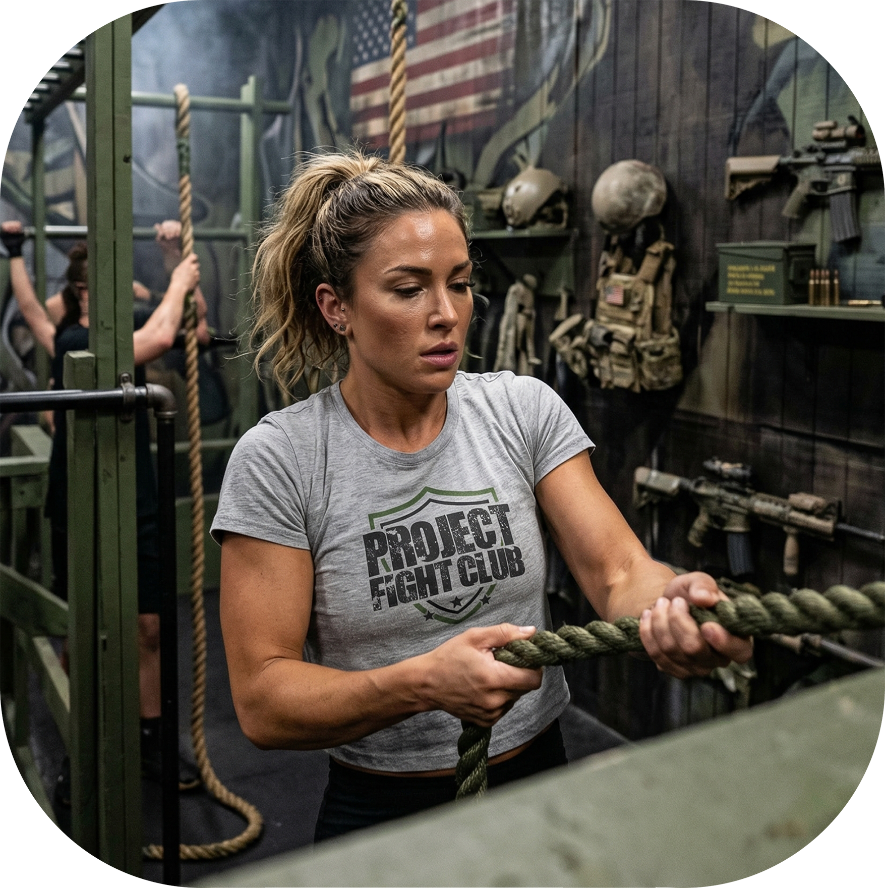 WOMENS GREY CROPPED TEE 2 - HONOR SOLDIERS & VETERANS