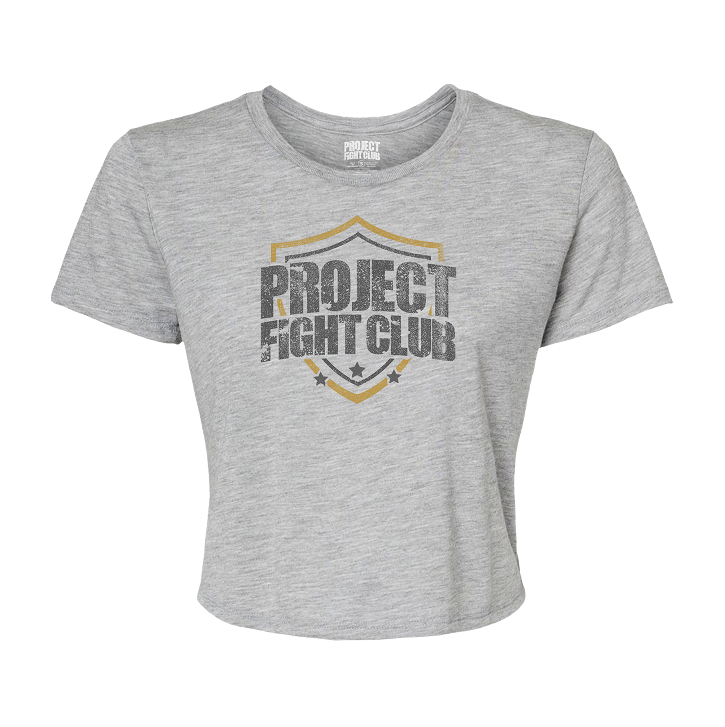 WOMENS GREY CROPPED TEE #2 - PROTECT ANIMALS & WILDLIFE