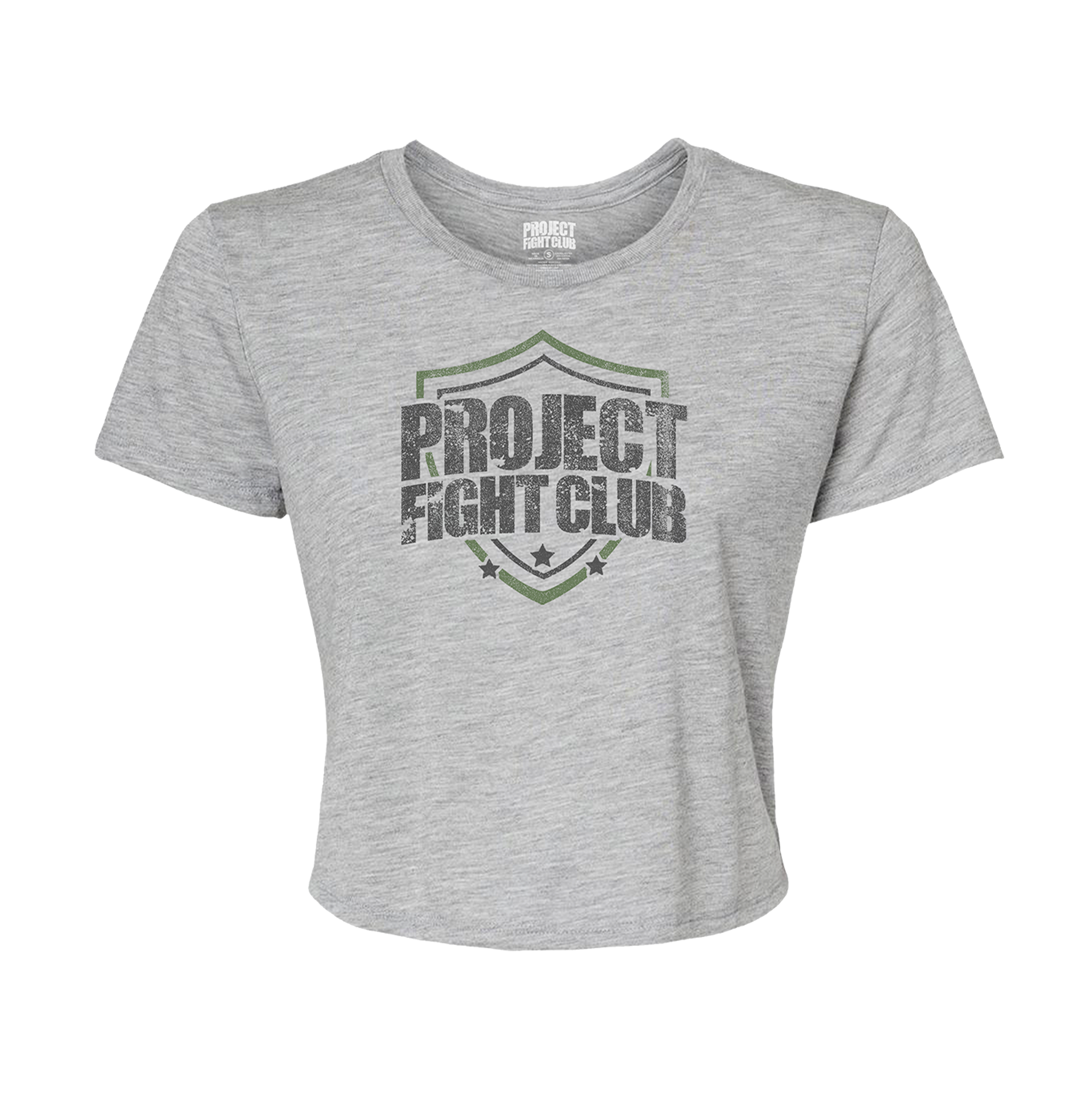 WOMENS GREY CROPPED TEE 2 - HONOR SOLDIERS & VETERANS