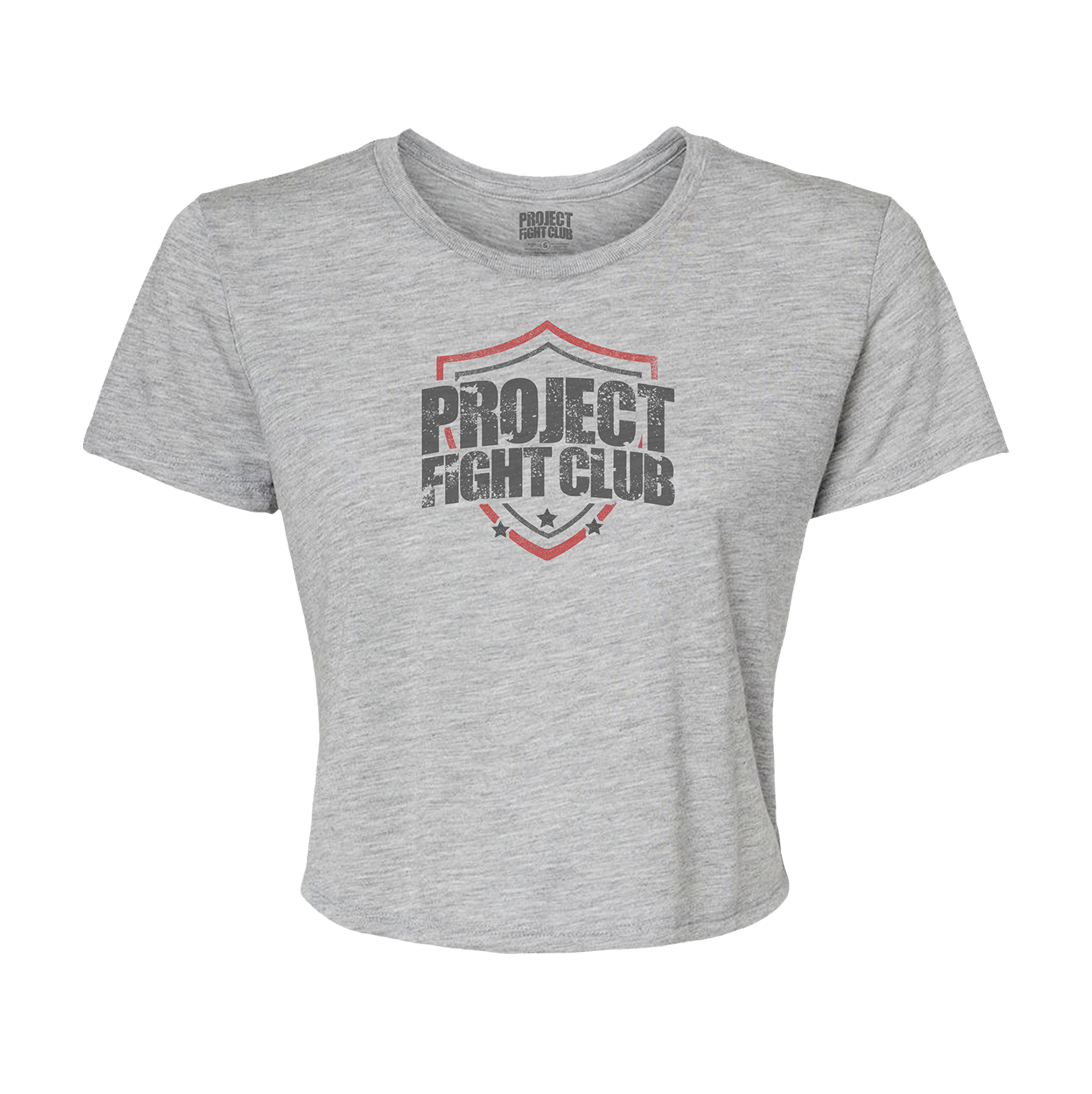WOMENS GREY CROPPED TEE 3 - HONOR FIREFIGHTERS & EMTs