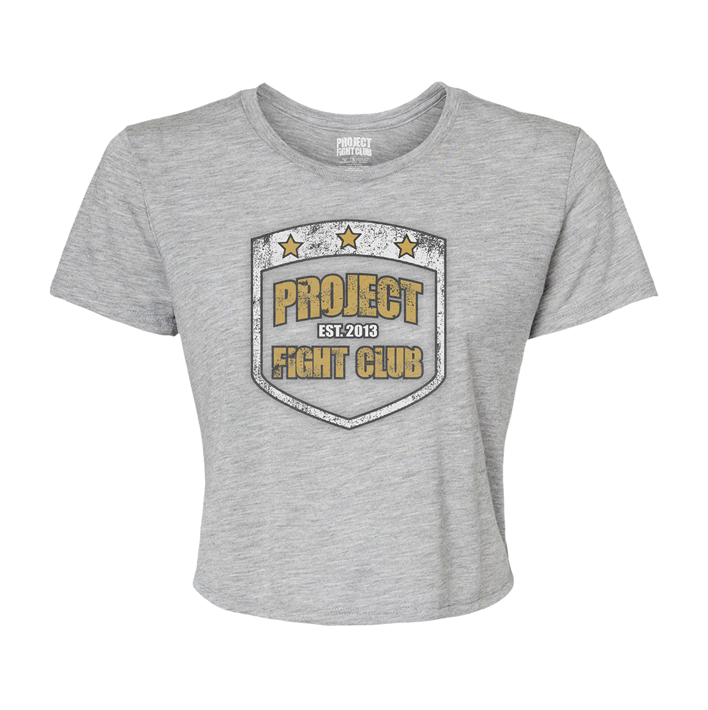 WOMENS GREY CROPPED TEE - PROTECT ANIMALS & WILDLIFE
