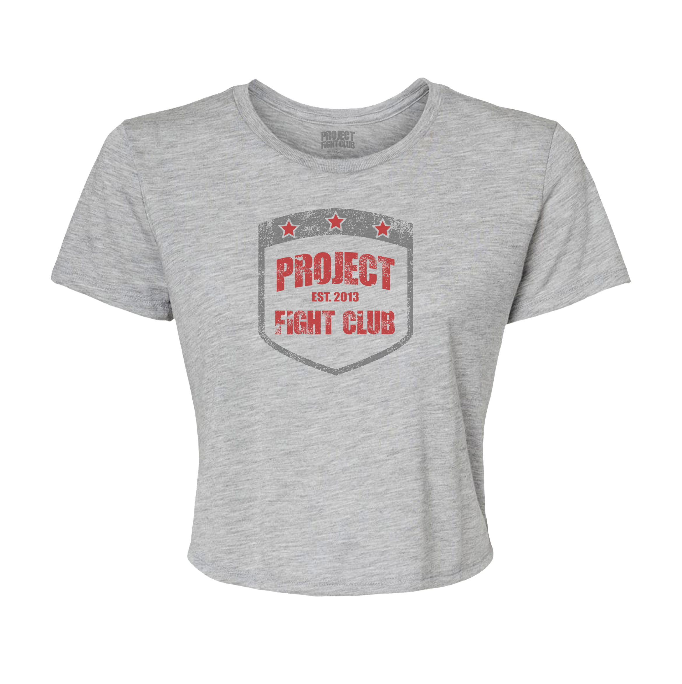 WOMENS GREY CROP TEE - HONOR FIREFIGHTERS & EMTs