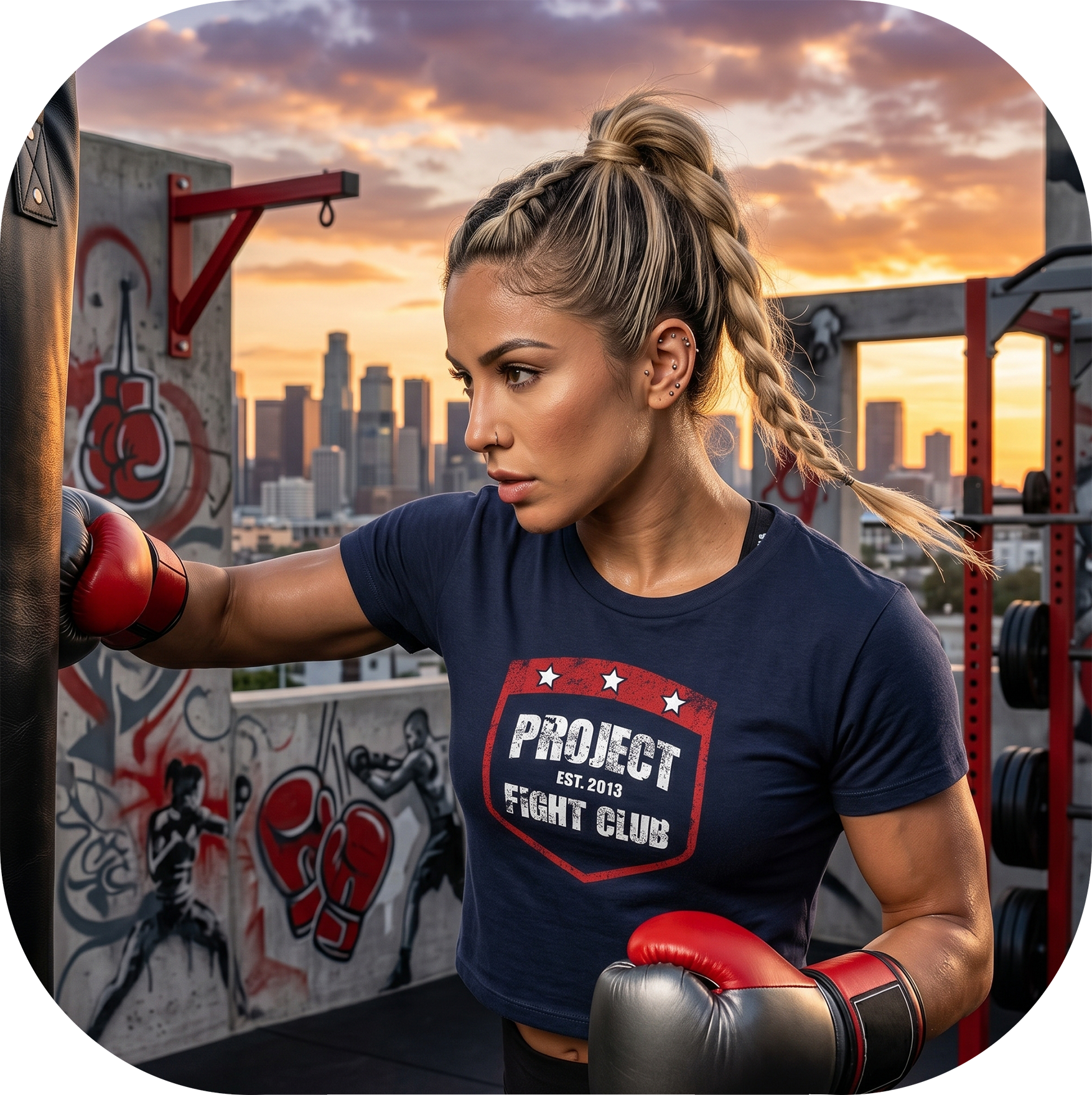 WOMENS NAVY CROPPED TEE 2 - HONOR FIREFIGHTERS & EMTs
