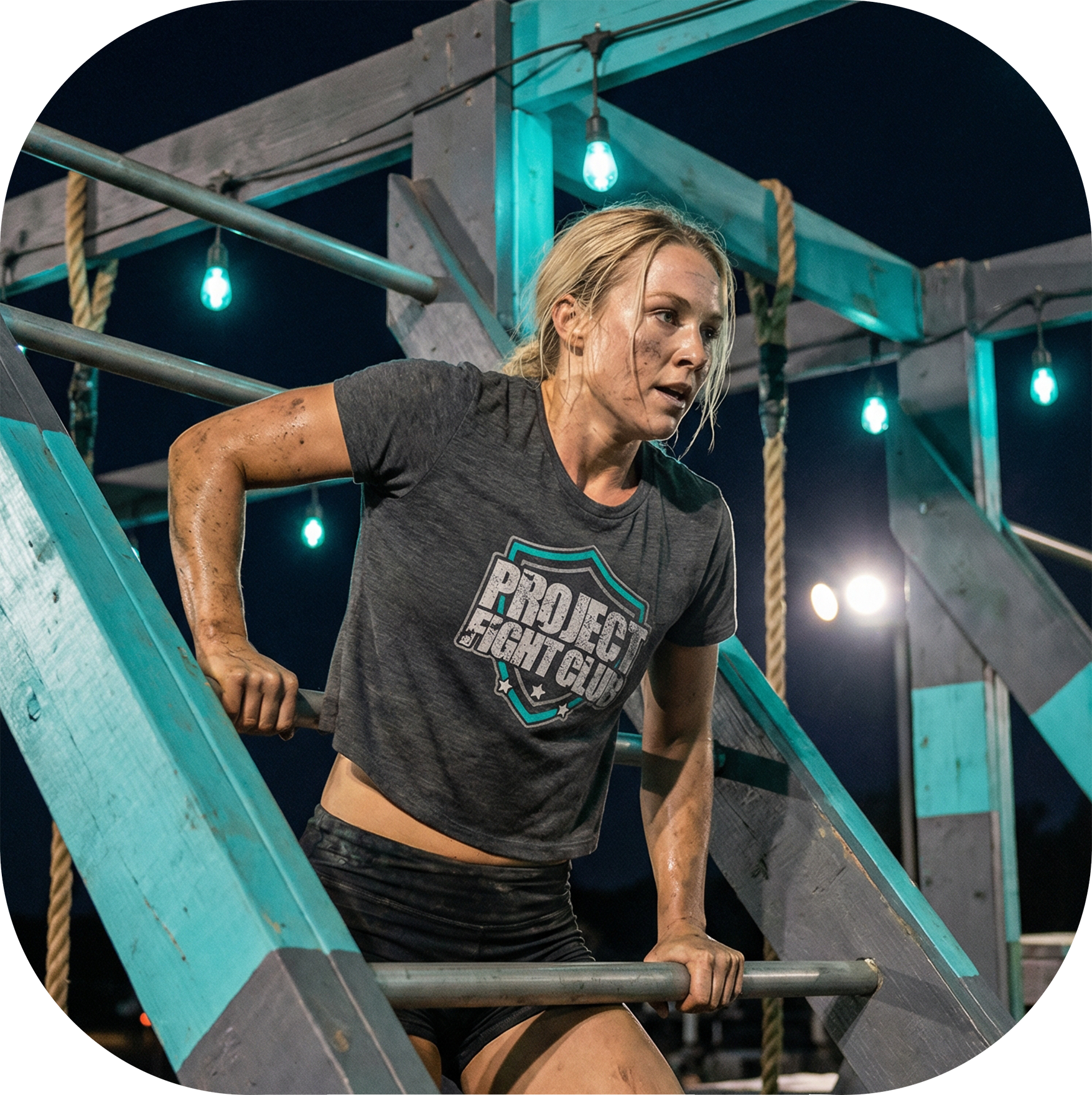 WOMENS DARK GREY CROPPED TEE - FIGHT ADDICTION