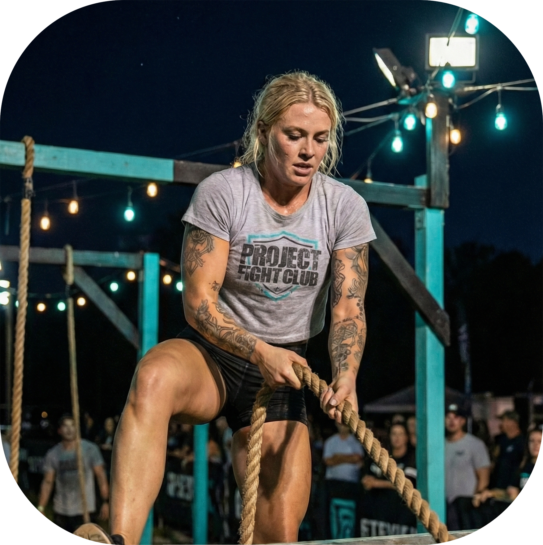 WOMENS GREY CROPPED TEE #2 - FIGHT ADDICTION