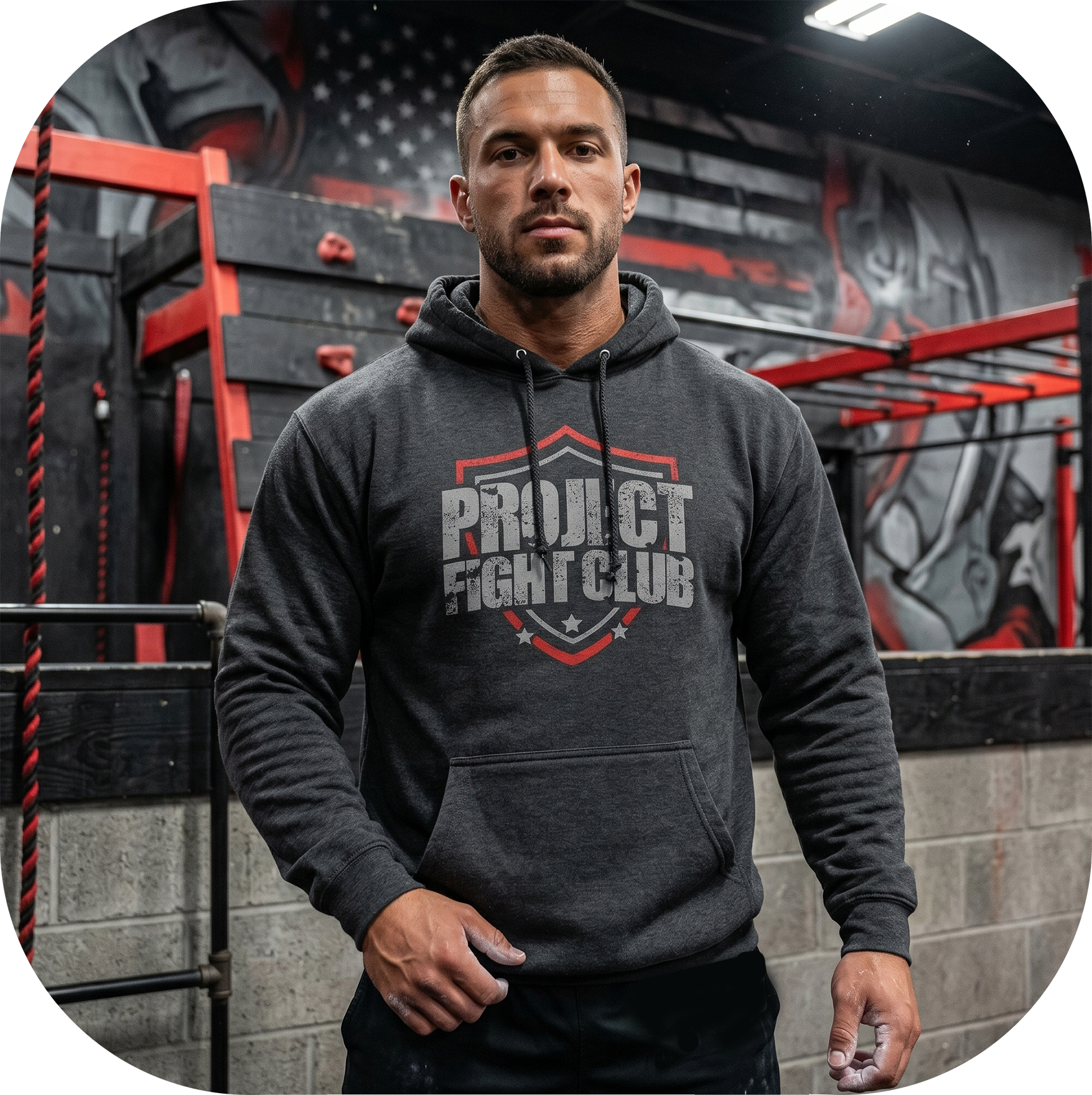 CHARCOAL HEATHER HEAVYWEIGHT HOODIE - HONOR FIREFIGHTERS & EMTs