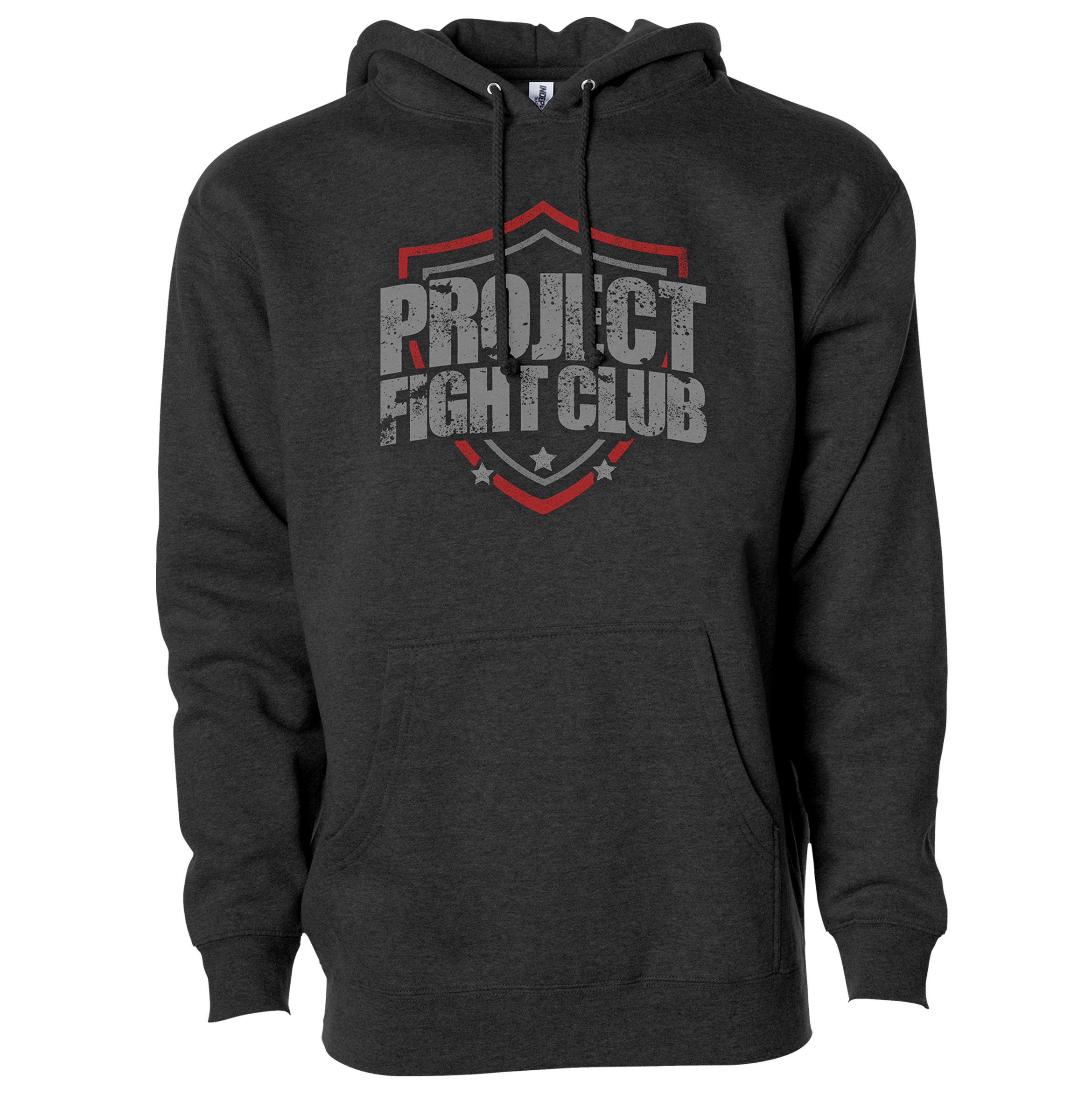 CHARCOAL HEATHER HEAVYWEIGHT HOODIE - HONOR FIREFIGHTERS & EMTs