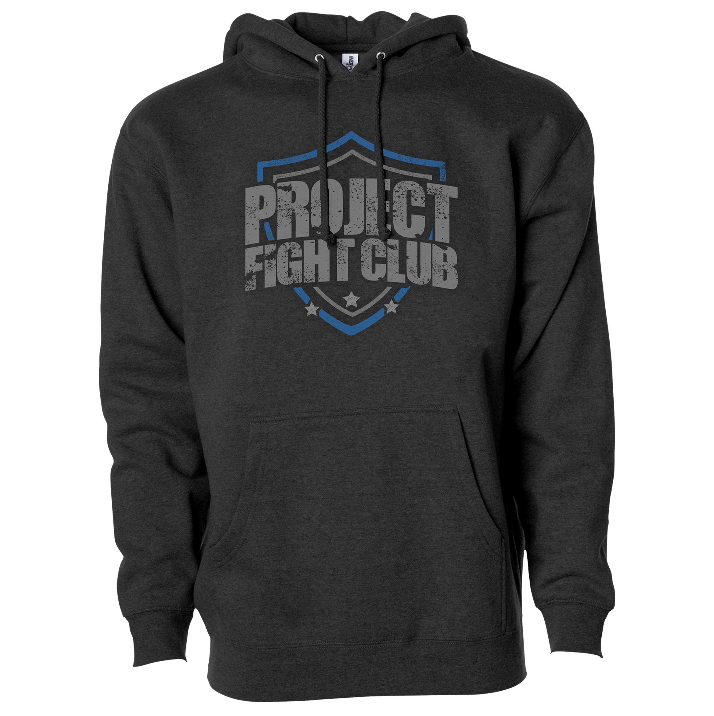 HEATHER CHARCOAL HEAVYWEIGHT HOODIE - SUPPORT POLICE