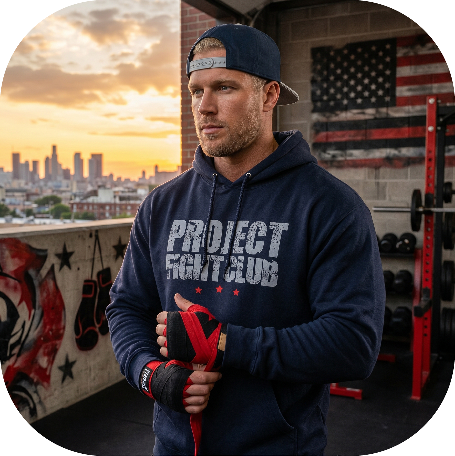 SLATE BLUE HEAVYWEIGHT HOODIE - HONOR FIREFIGHTERS & EMTs