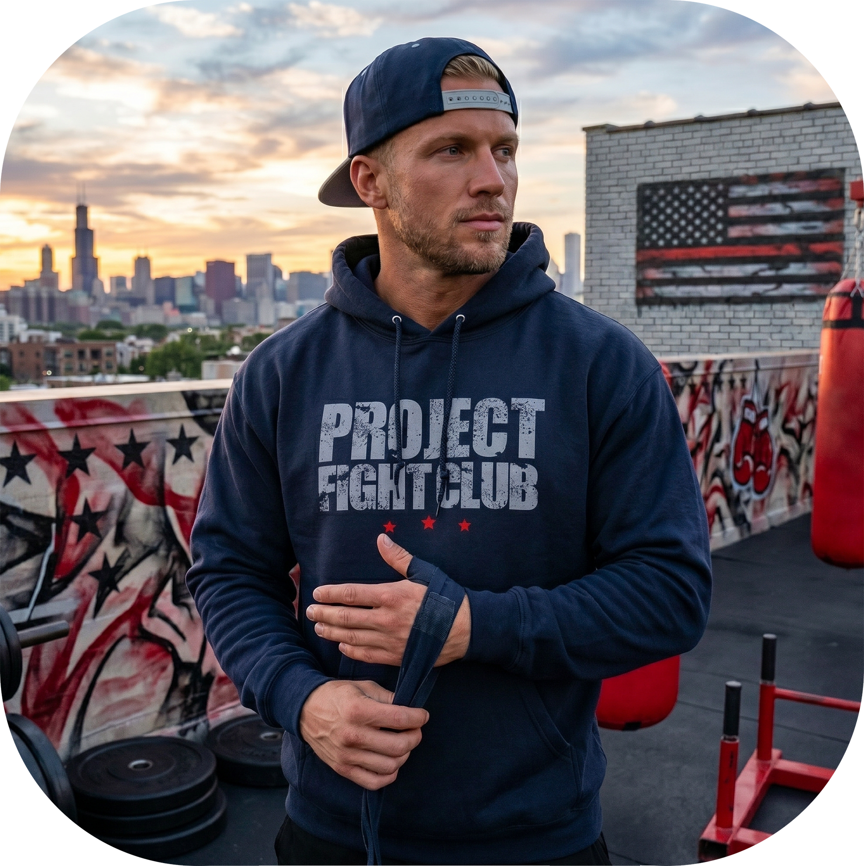 SLATE BLUE HEAVYWEIGHT HOODIE - HONOR FIREFIGHTERS & EMTs