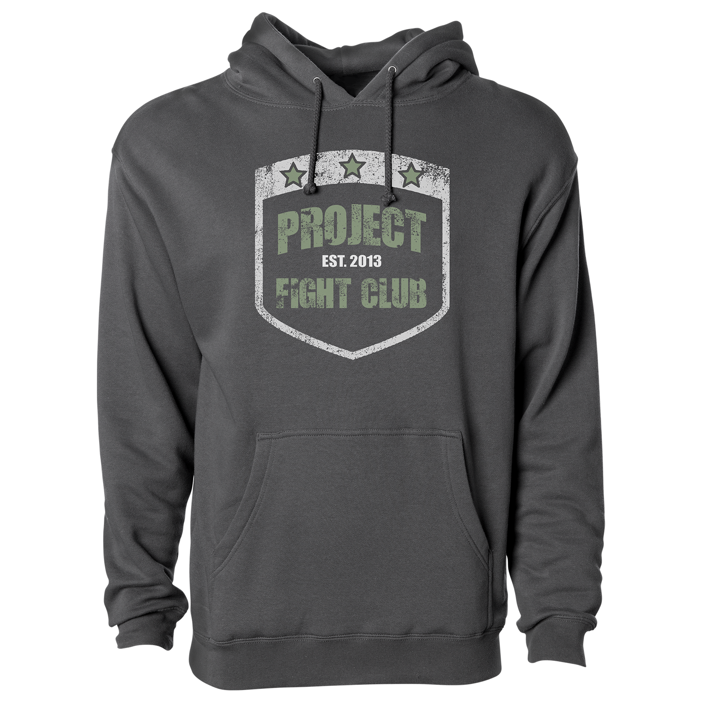 SOLID CHARCOAL HEAVYWEIGHT HOODIE 2 - HONOR SOLDIERS & VETERANS